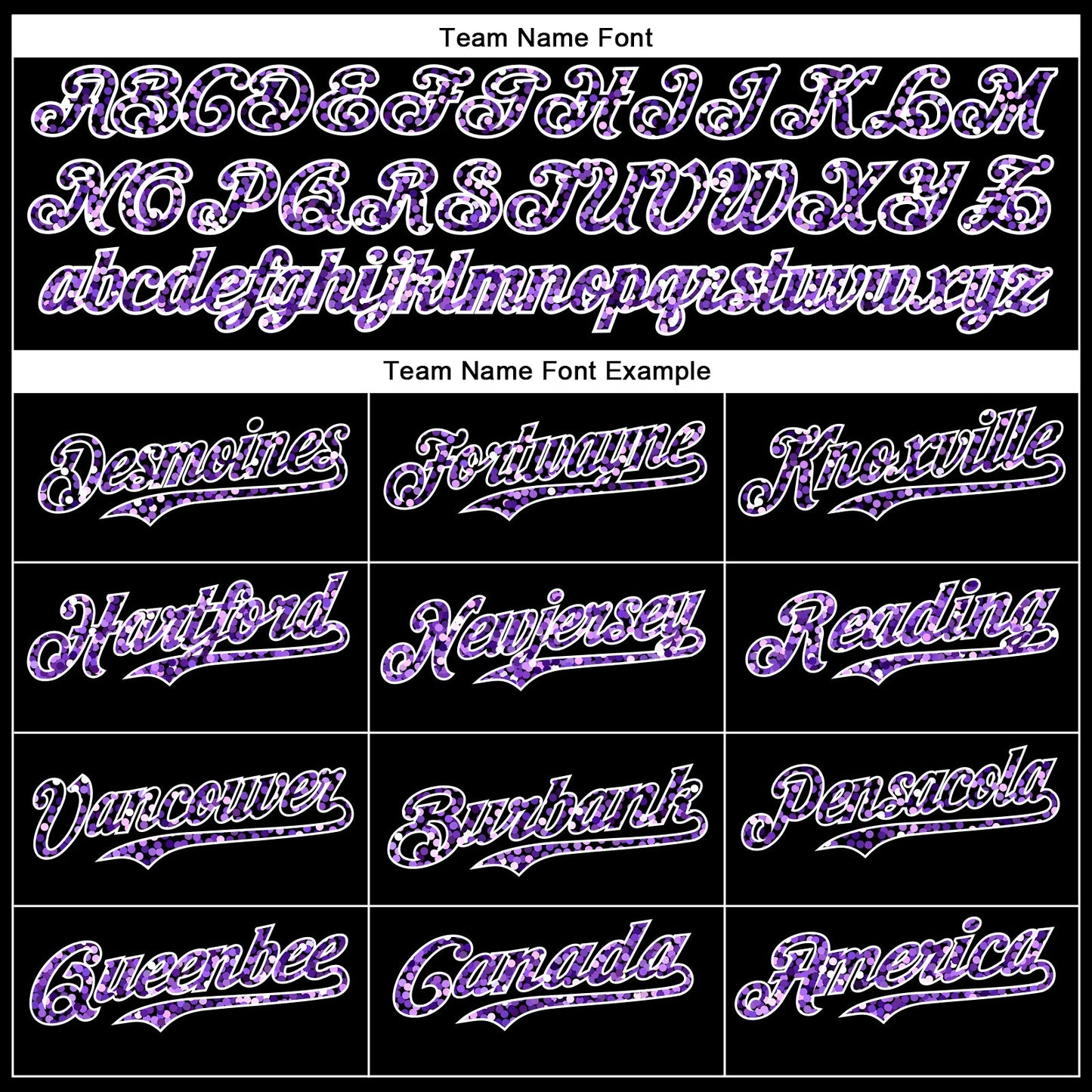 Custom Black Purple-White 3D Pattern Design Abstract Colorful Glittering Dot Authentic Baseball Jersey view 4