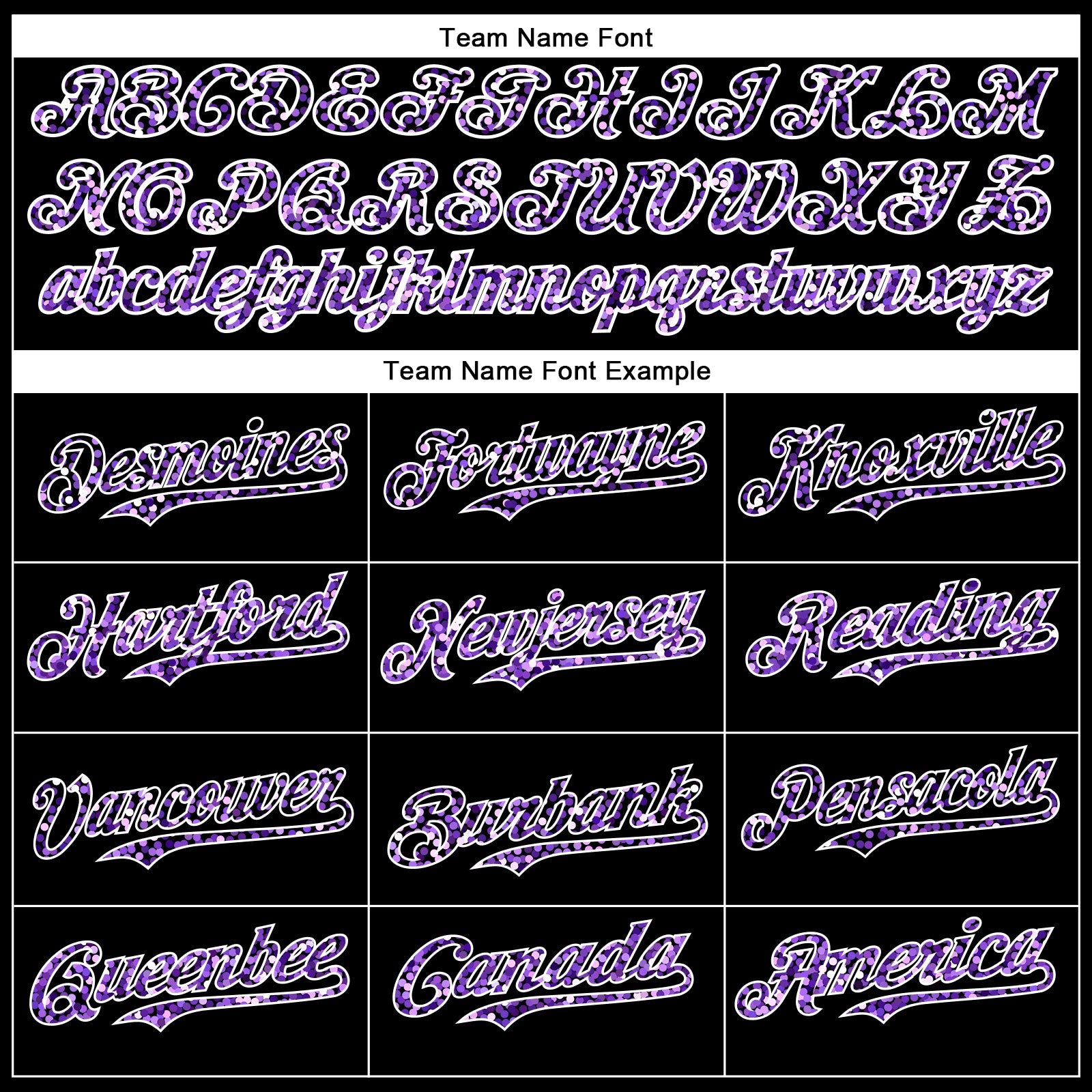 Custom Black Purple-White 3D Pattern Design Abstract Colorful Glittering Dot Authentic Baseball Jersey view 4