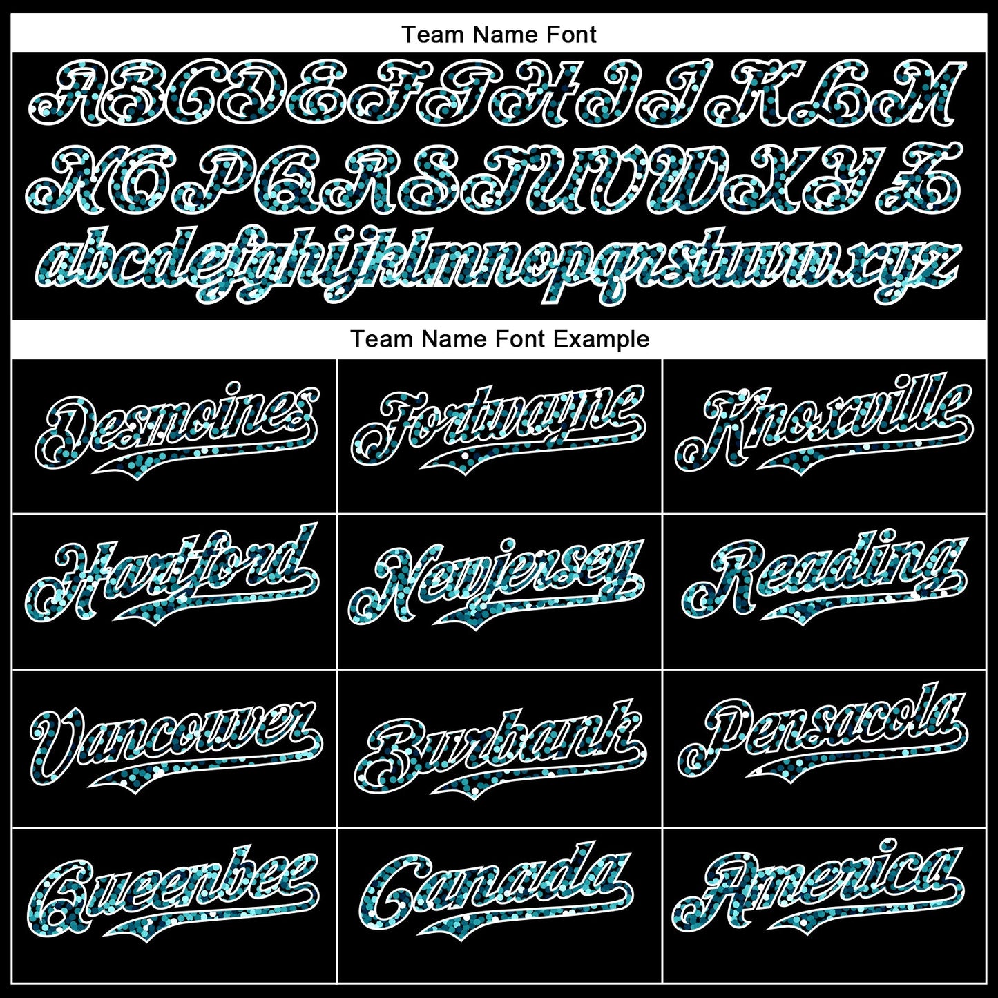 Custom Black Teal-White 3D Pattern Design Abstract Colorful Glittering Dot Authentic Baseball Jersey view 4