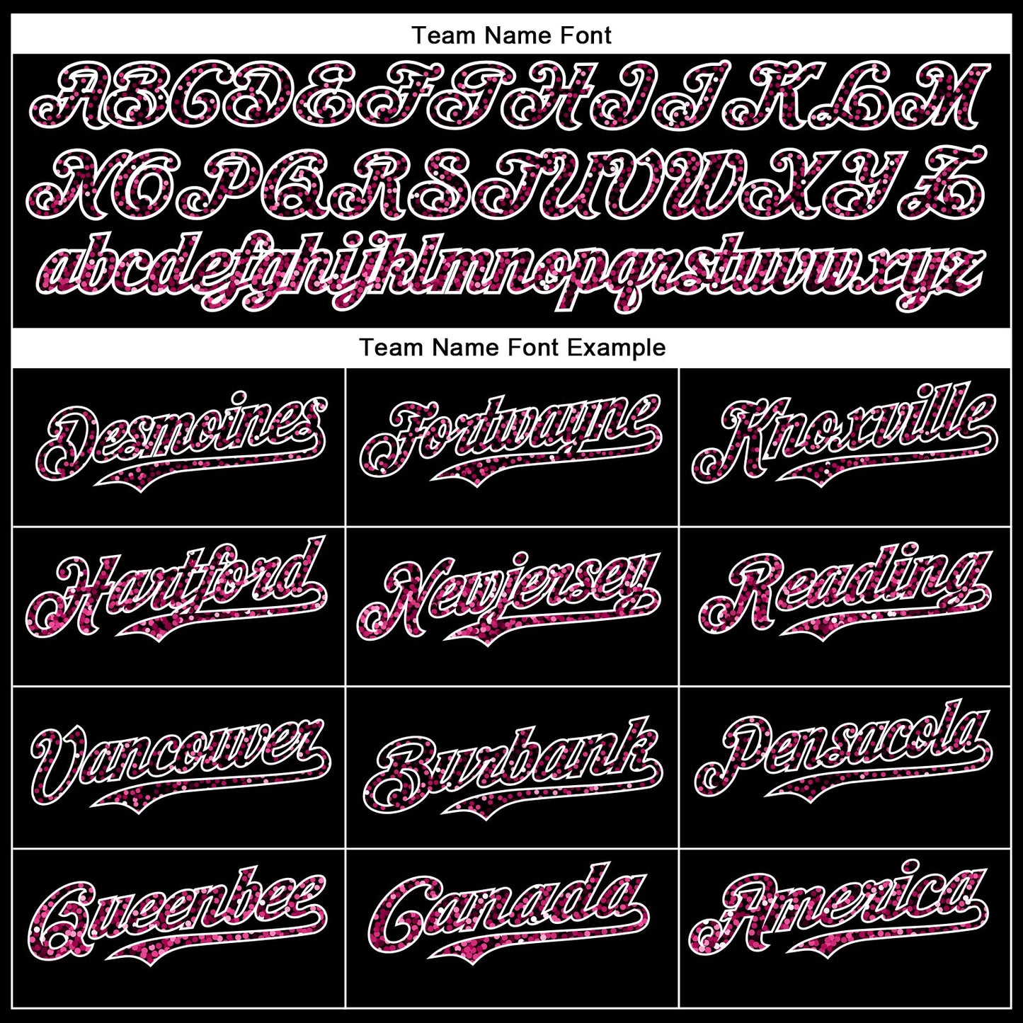 Custom Black Pink-White 3D Pattern Design Abstract Colorful Glittering Dot Authentic Baseball Jersey view 4