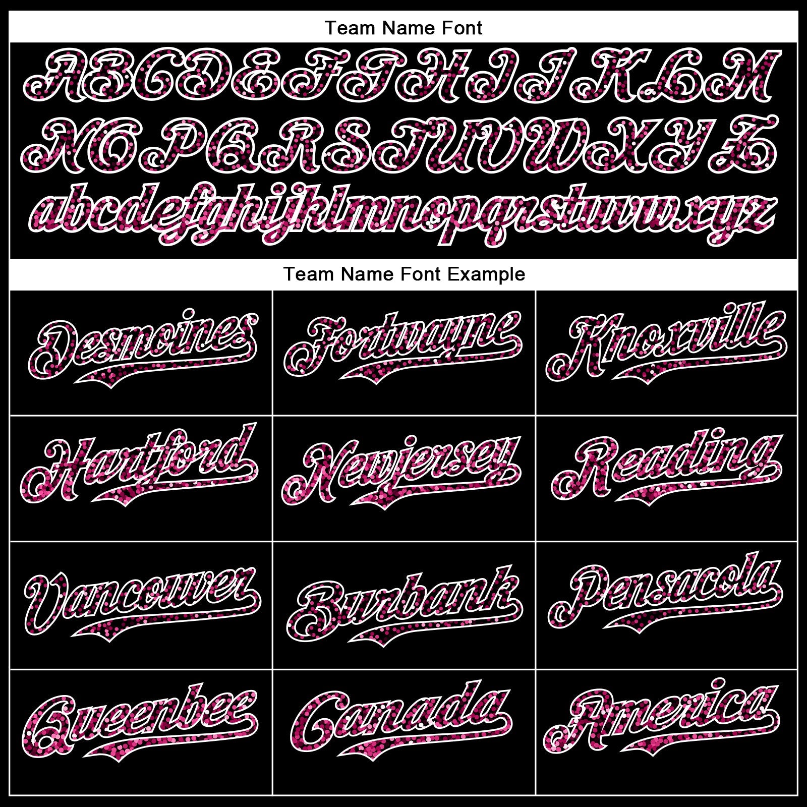 Custom Black Pink-White 3D Pattern Design Abstract Colorful Glittering Dot Authentic Baseball Jersey view 4