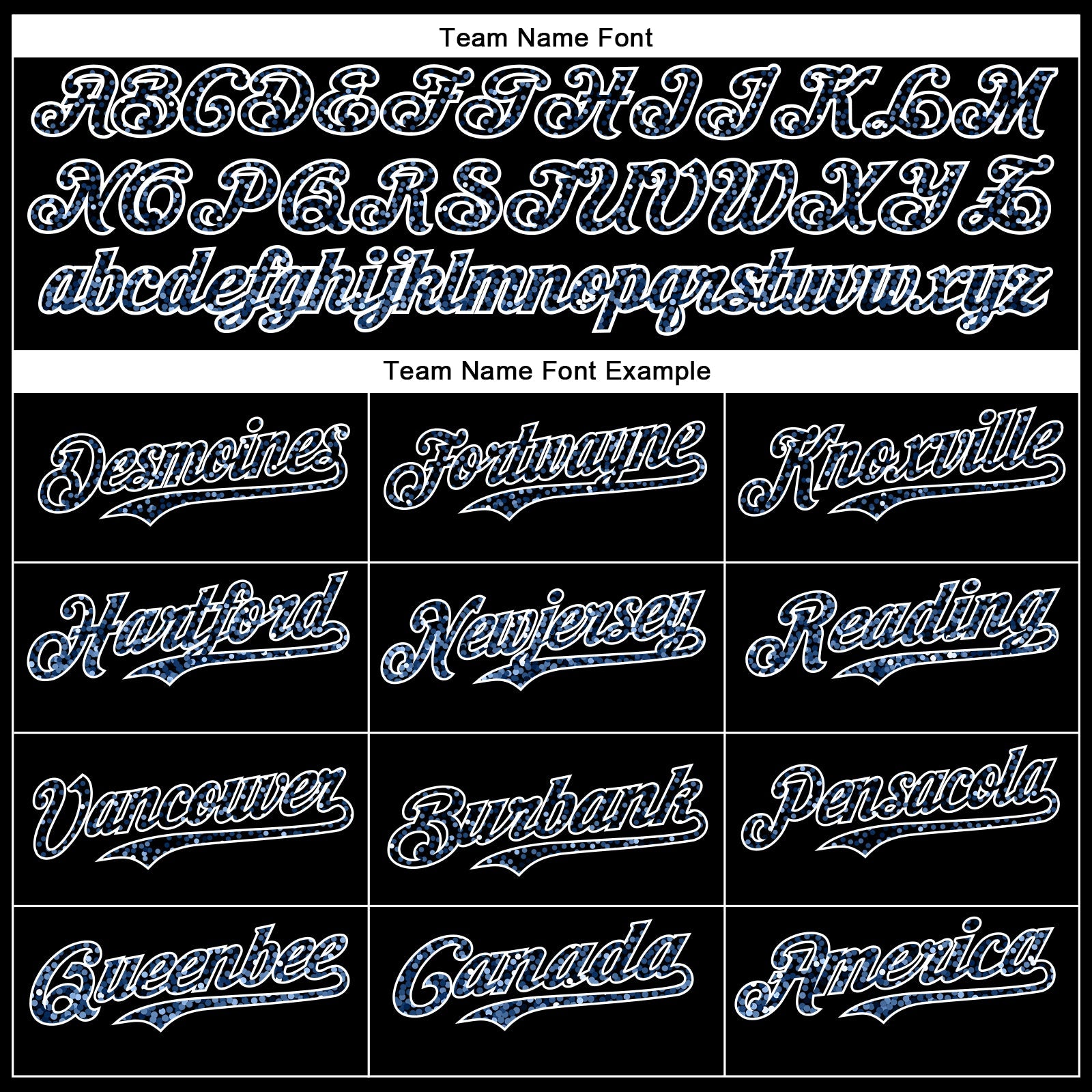 Custom Black Light Blue-White 3D Pattern Design Abstract Colorful Glittering Dot Authentic Baseball Jersey view 4