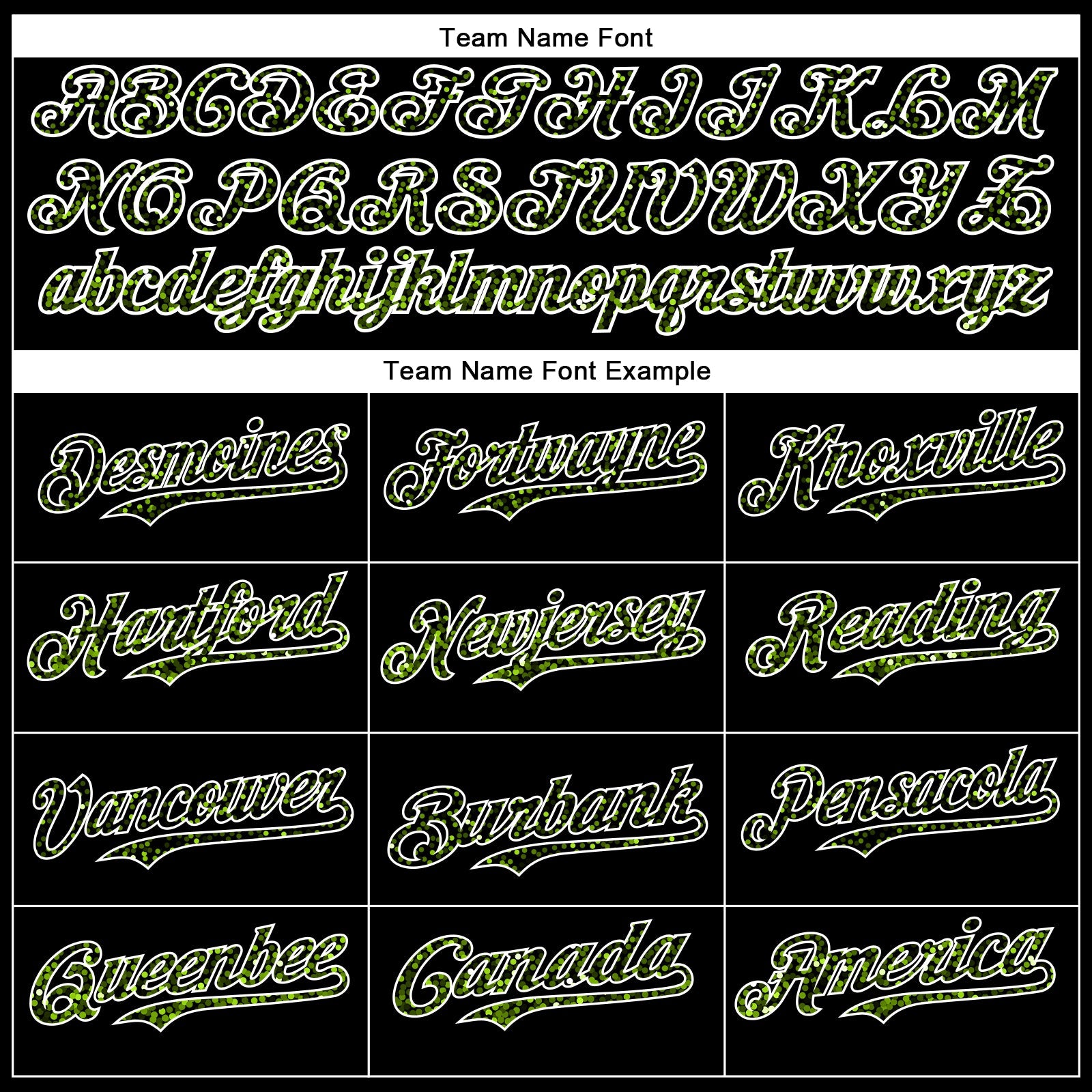 Custom Black Neon Green-White 3D Pattern Design Abstract Colorful Glittering Dot Authentic Baseball Jersey view 4