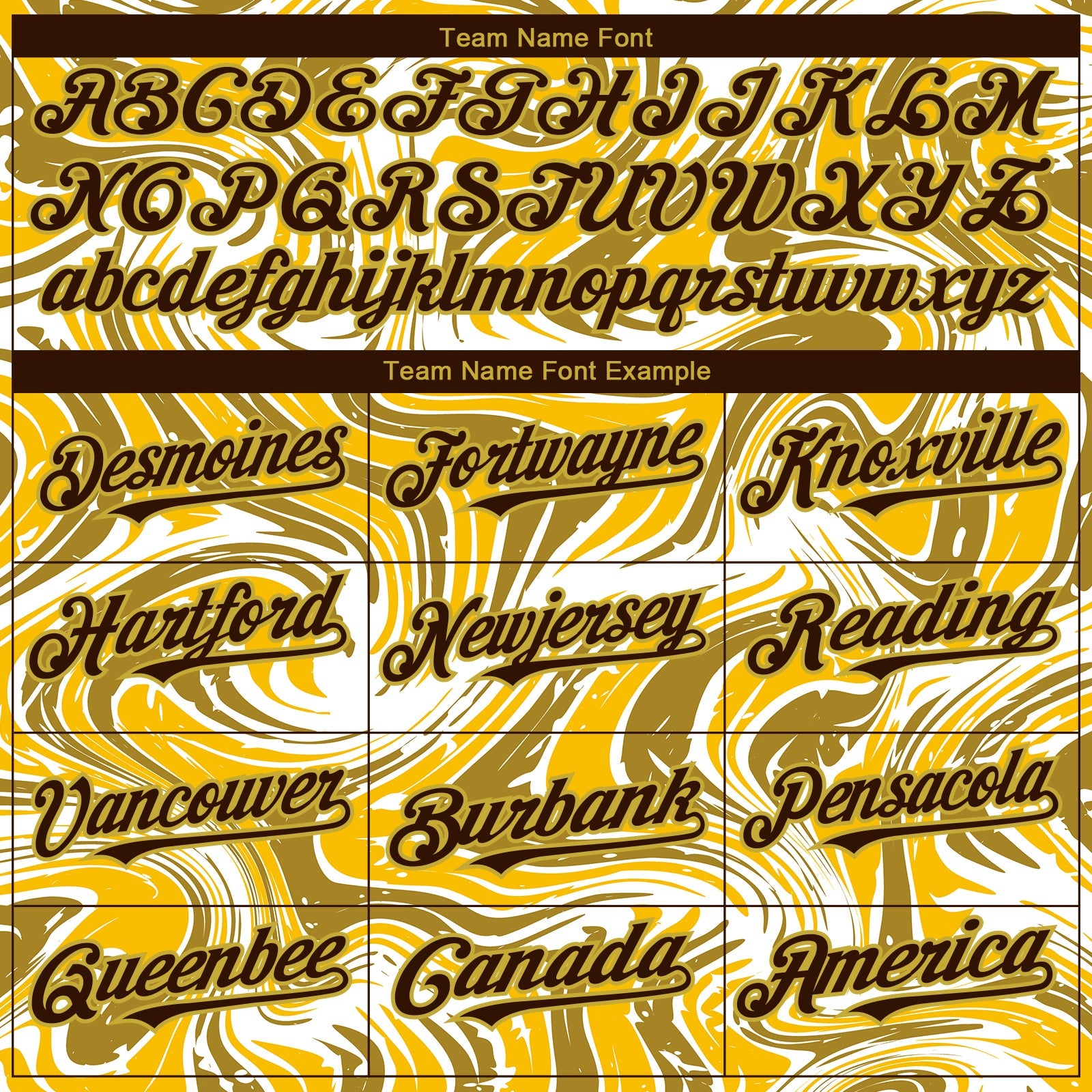 Custom Yellow Brown-Old Gold 3D Pattern Design Abstract Fluid Authentic Baseball Jersey view 4