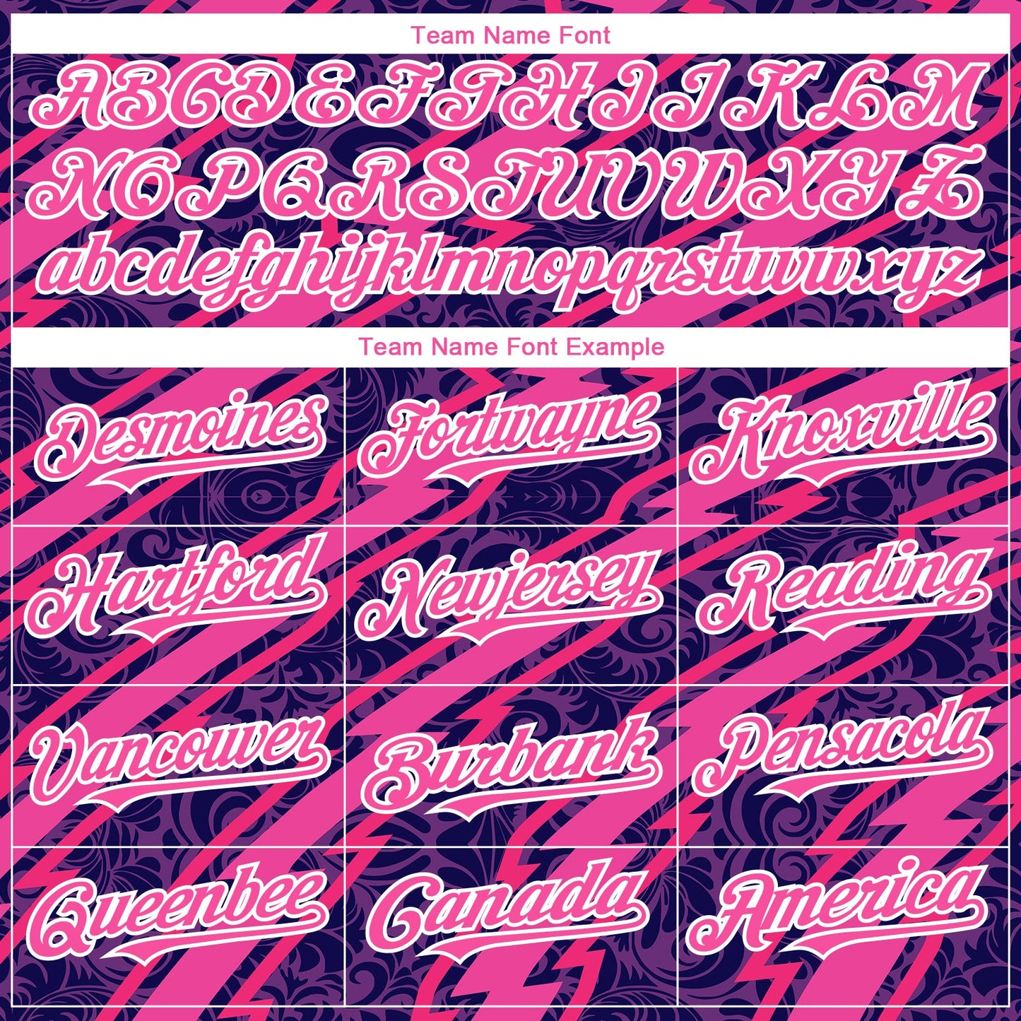 Custom Purple Pink-White 3D Pattern Design Zigzag Authentic Baseball Jersey view 4