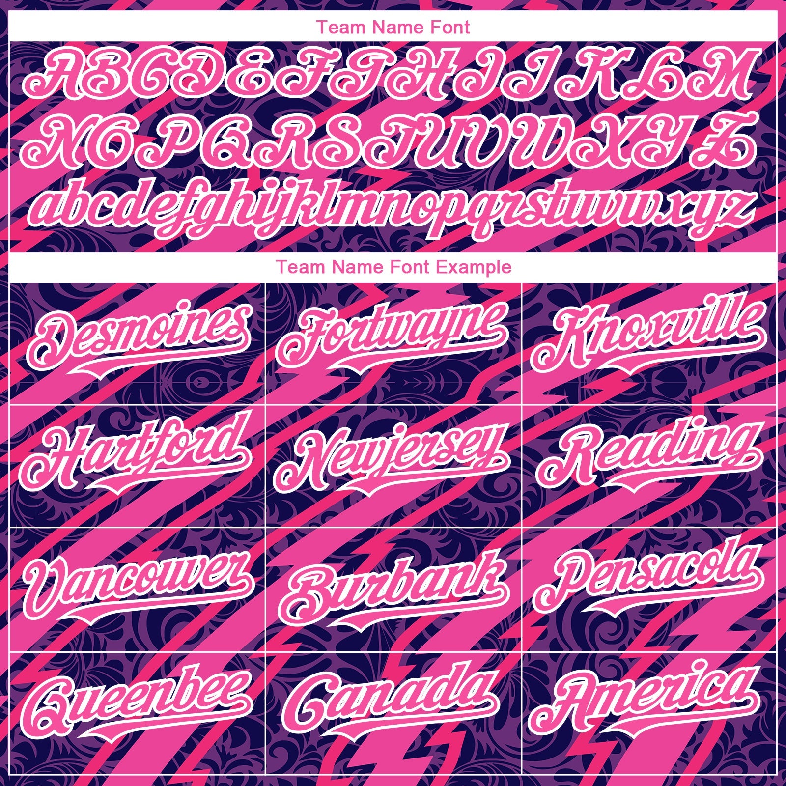 Custom Purple Pink-White 3D Pattern Design Zigzag Authentic Baseball Jersey view 4