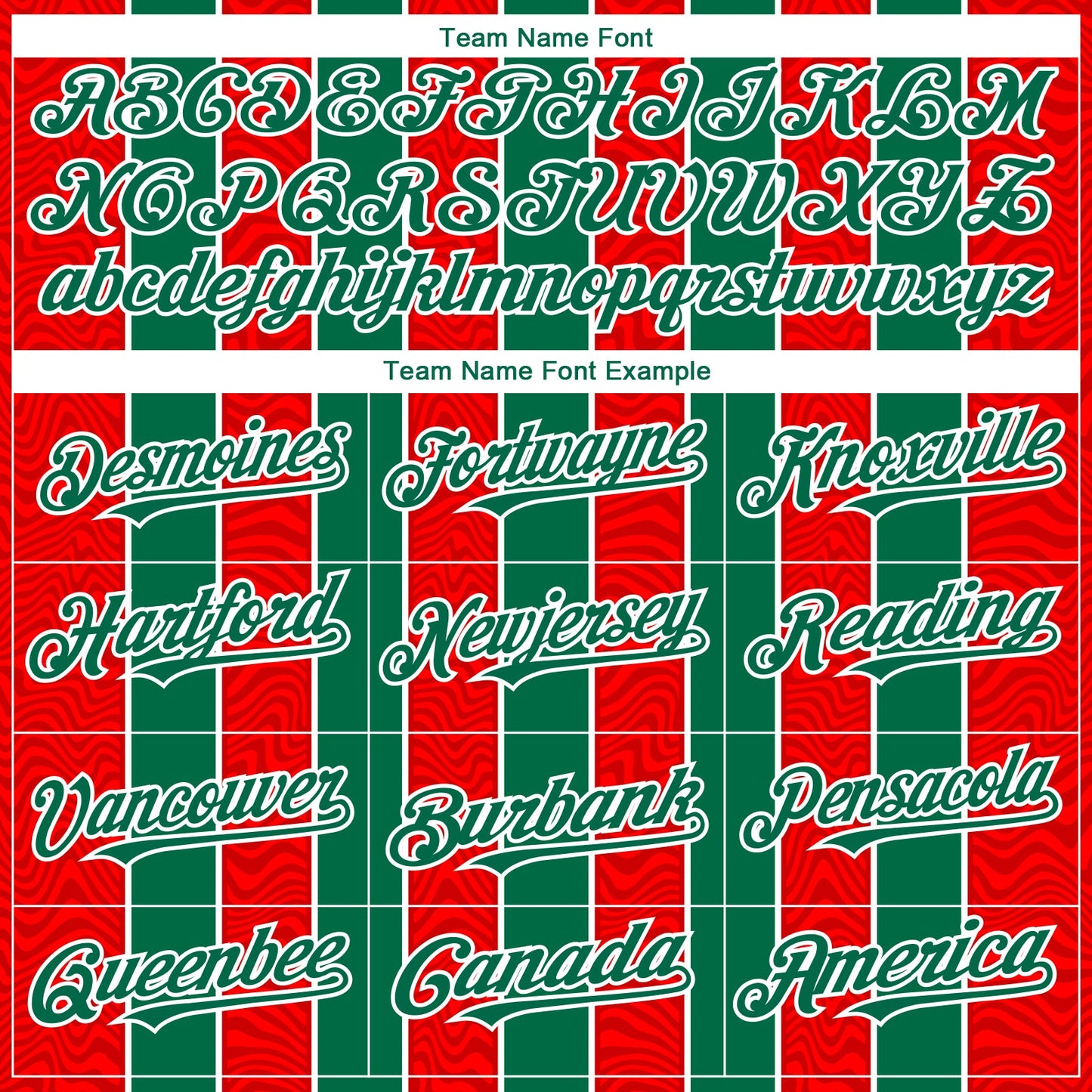 Custom Red Kelly Green-White 3D Pattern Design Stripe Authentic Baseball Jersey view 4