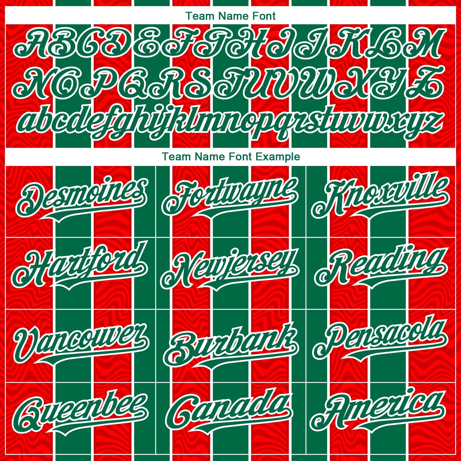 Custom Red Kelly Green-White 3D Pattern Design Stripe Authentic Baseball Jersey view 4
