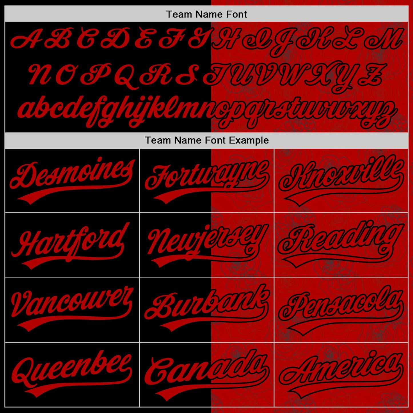 Custom Red Black 3D Pattern Design Gothic Style Rose Authentic Baseball Jersey view 4