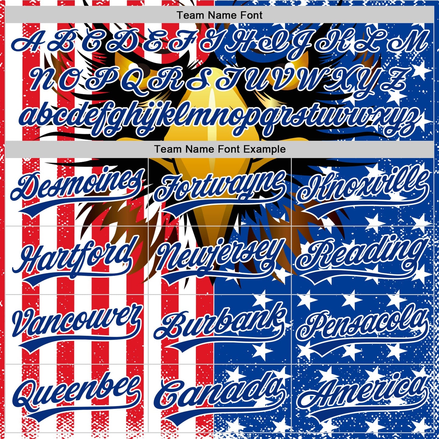 Custom White Red-Royal 3D American Flag Eagle And Star Authentic Baseball Jersey view 4
