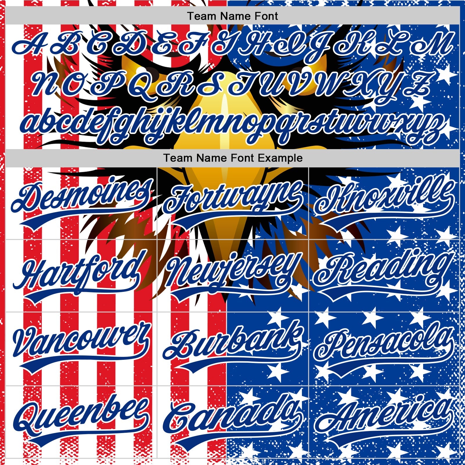 Custom White Red-Royal 3D American Flag Eagle And Star Authentic Baseball Jersey view 4