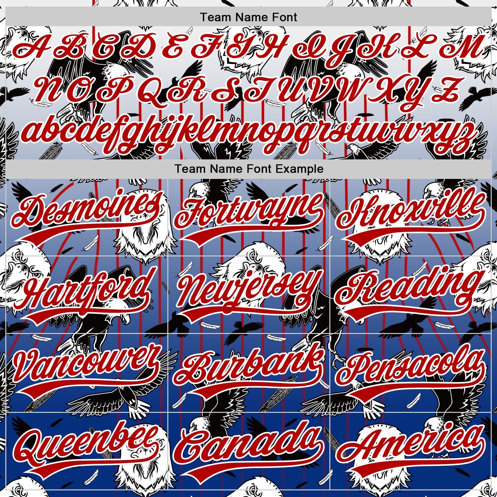 Custom White Red-Royal 3D Pattern Design American Eagle Authentic Baseball Jersey view 4