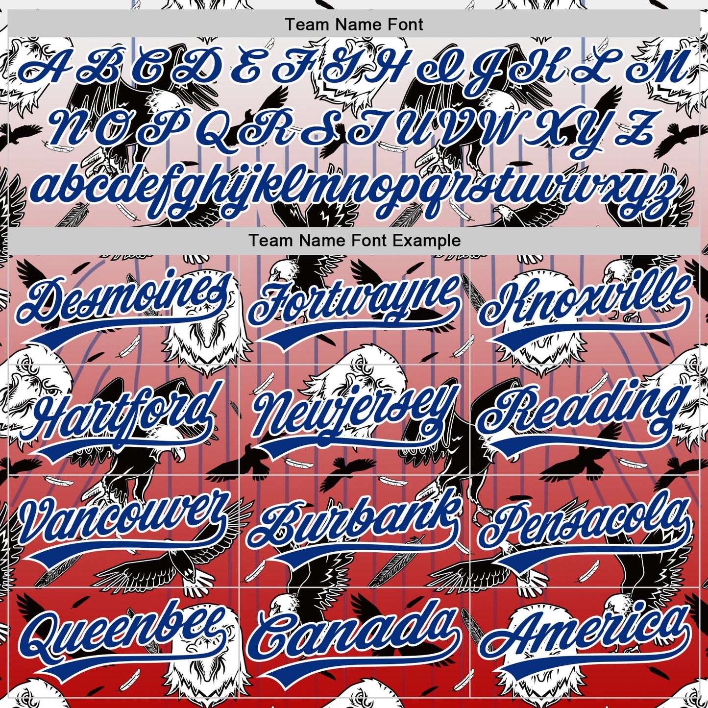 Custom Red Royal-White 3D Pattern Design American Eagle Authentic Baseball Jersey view 4