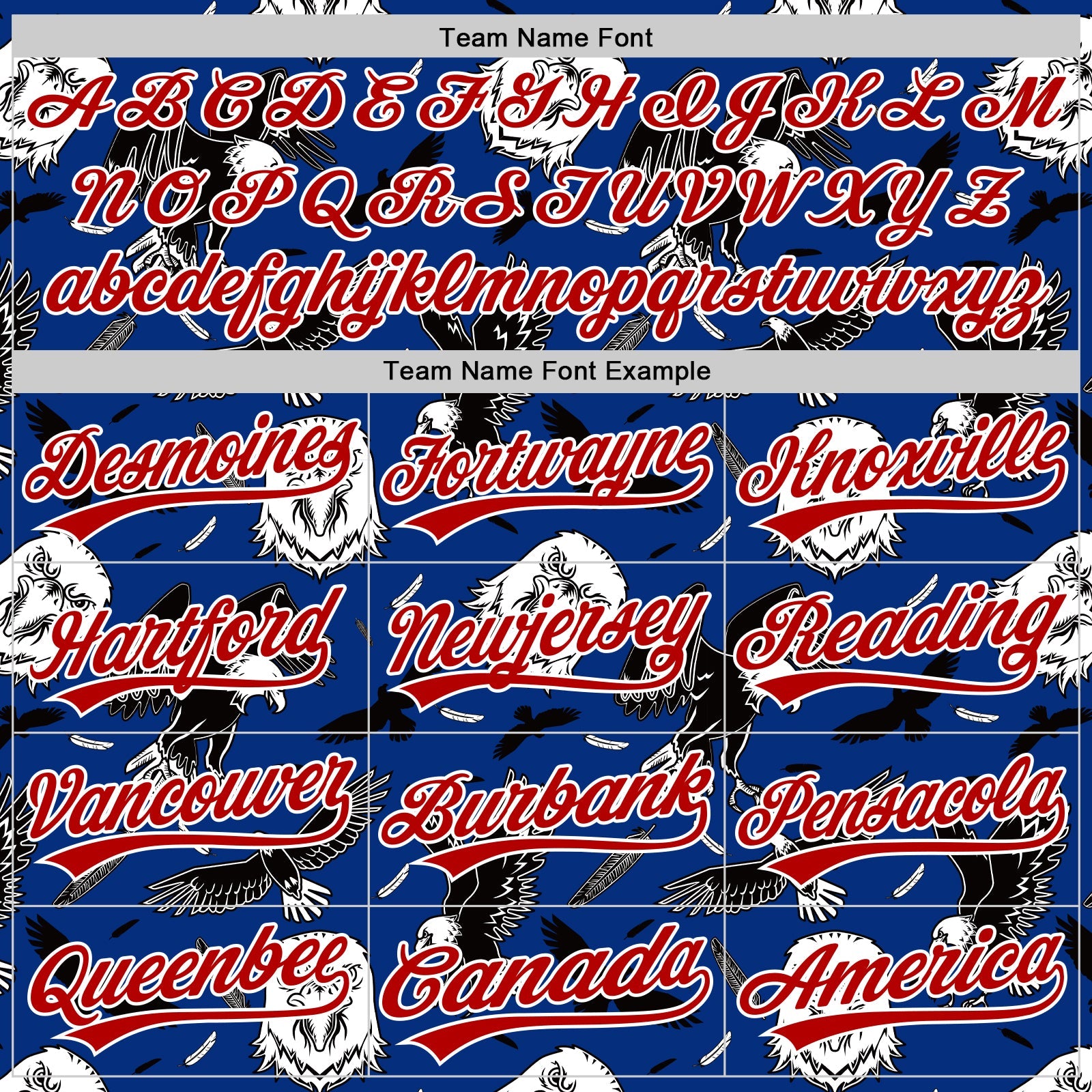 Custom Royal Red-White 3D Pattern Design American Eagle Authentic Baseball Jersey view 4