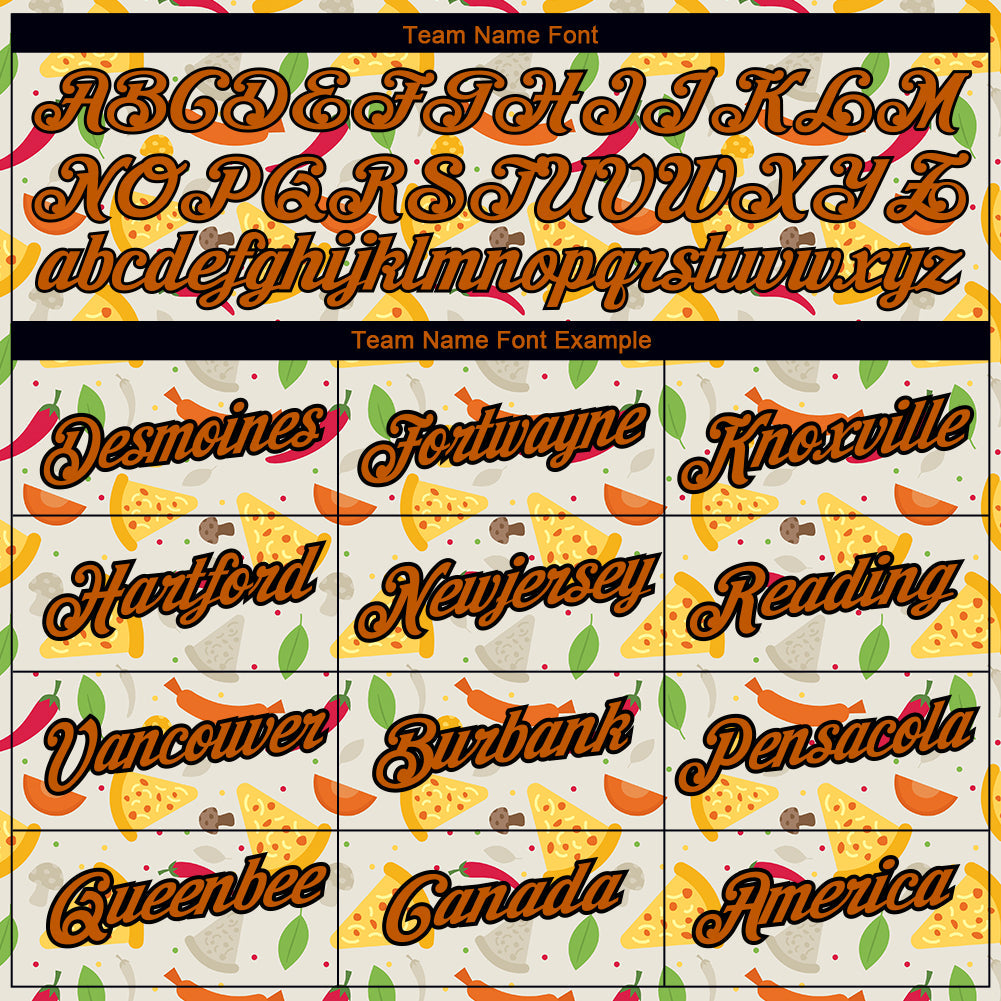 Custom Light Gray Texas Orange-Black 3D Pattern Design Food Pizza Performance T-Shirt view 3