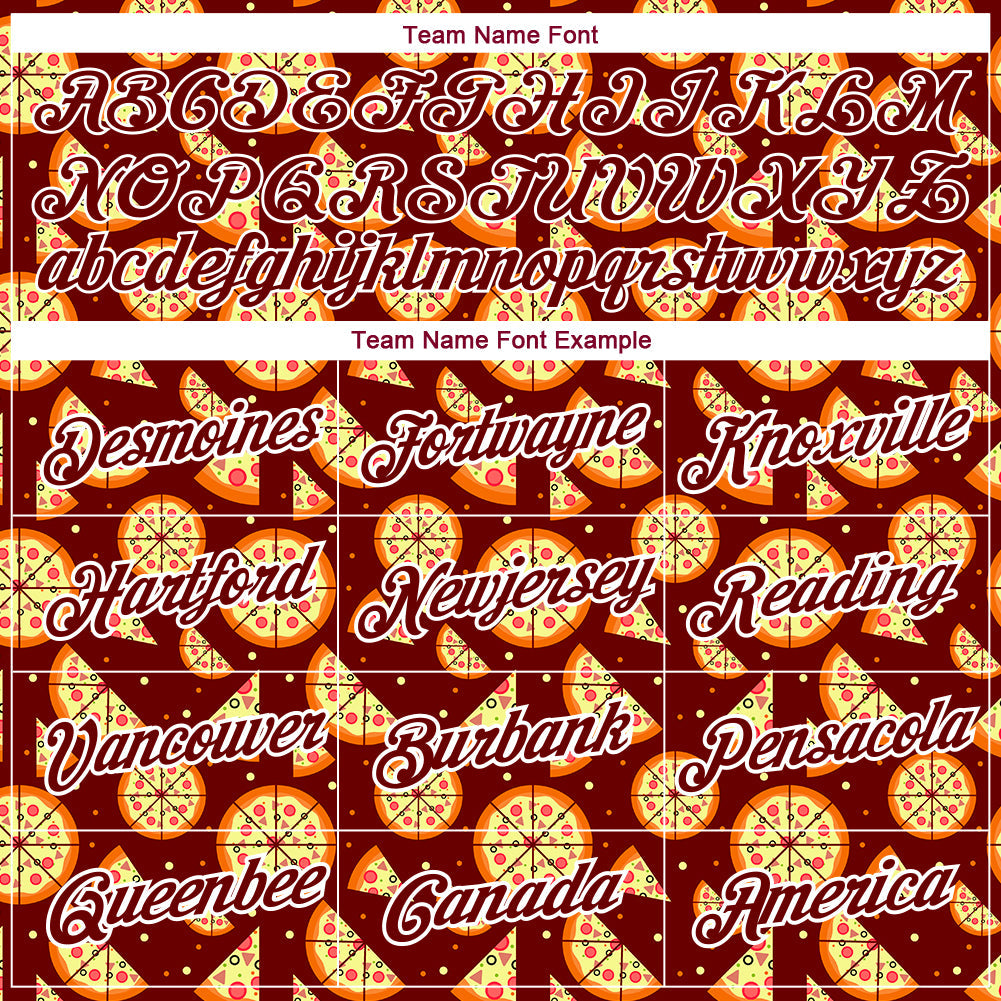Custom Brown White 3D Pattern Design Food Pizza Performance T-Shirt view 3