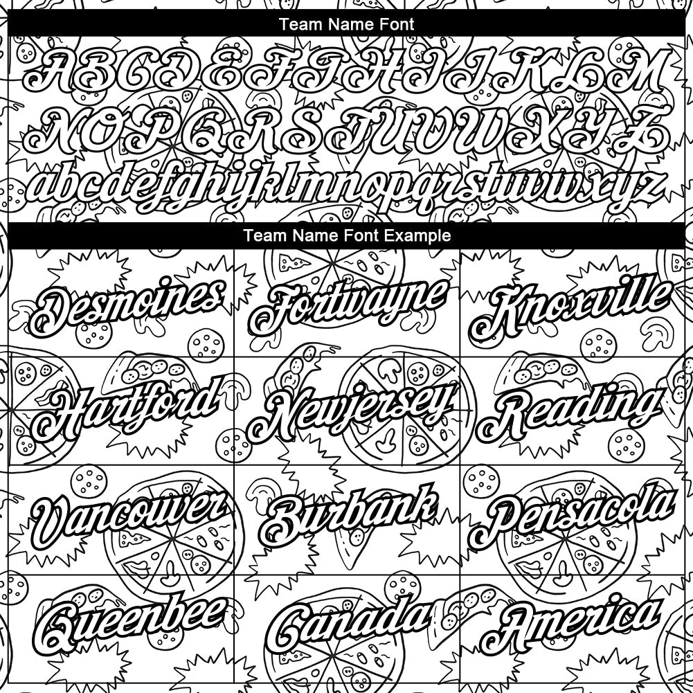 Custom White Black 3D Pattern Design Food Pizza Performance T-Shirt view 3