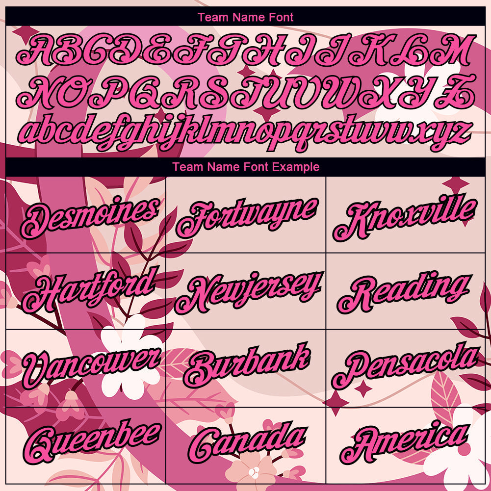 Custom City Cream Pink-Black 3D Pink Ribbon Breast Cancer Performance T-Shirt view 3