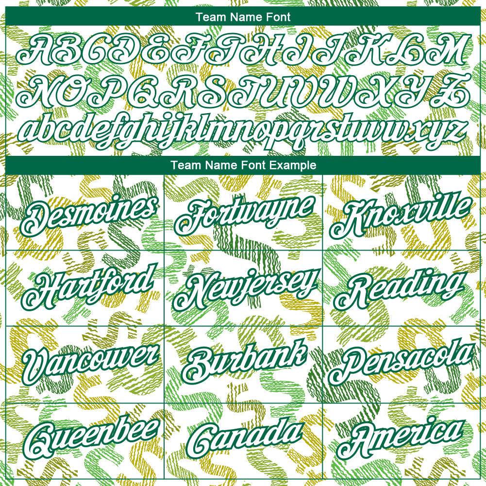 Custom White Kelly Green 3D Pattern Design Dollar Sign Money Theme Performance T-Shirt view 3