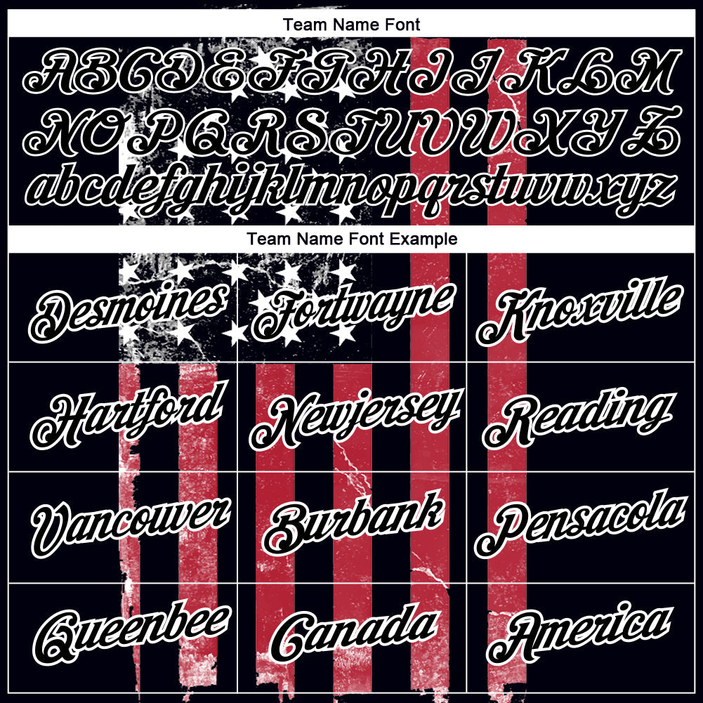 Custom Black Red-White 3D American Flag Performance T-Shirt view 3