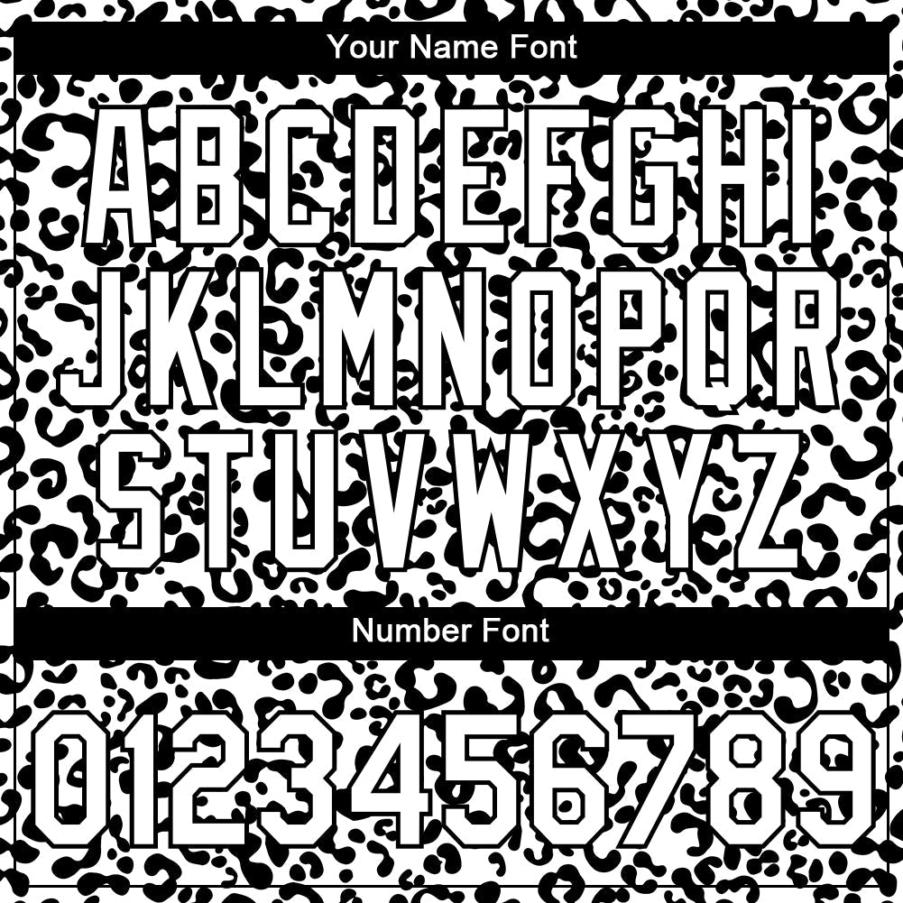 Custom White Black 3D Pattern Design Animal Print Performance T-Shirt view 4
