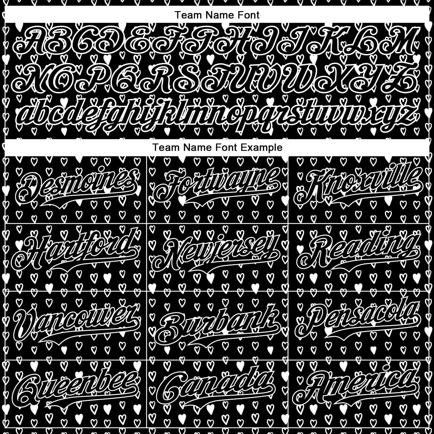 Custom Black White 3D Pattern Design Hearts Authentic Baseball Jersey view 4