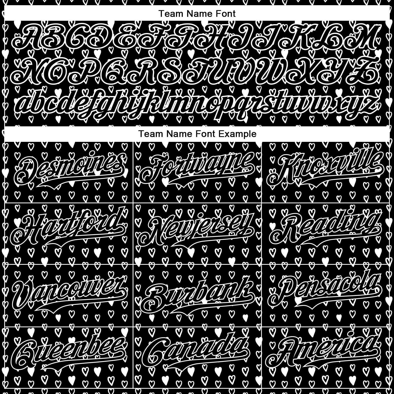 Custom Black White 3D Pattern Design Hearts Authentic Baseball Jersey view 4