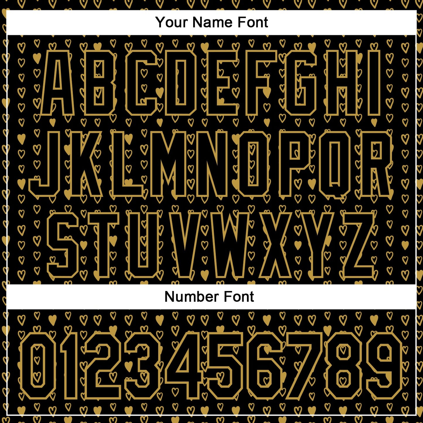 Custom Black Old Gold 3D Pattern Design Hearts Authentic Baseball Jersey view 5