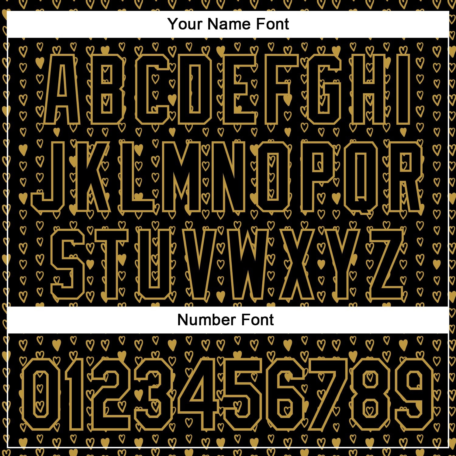 Custom Black Old Gold 3D Pattern Design Hearts Authentic Baseball Jersey view 5