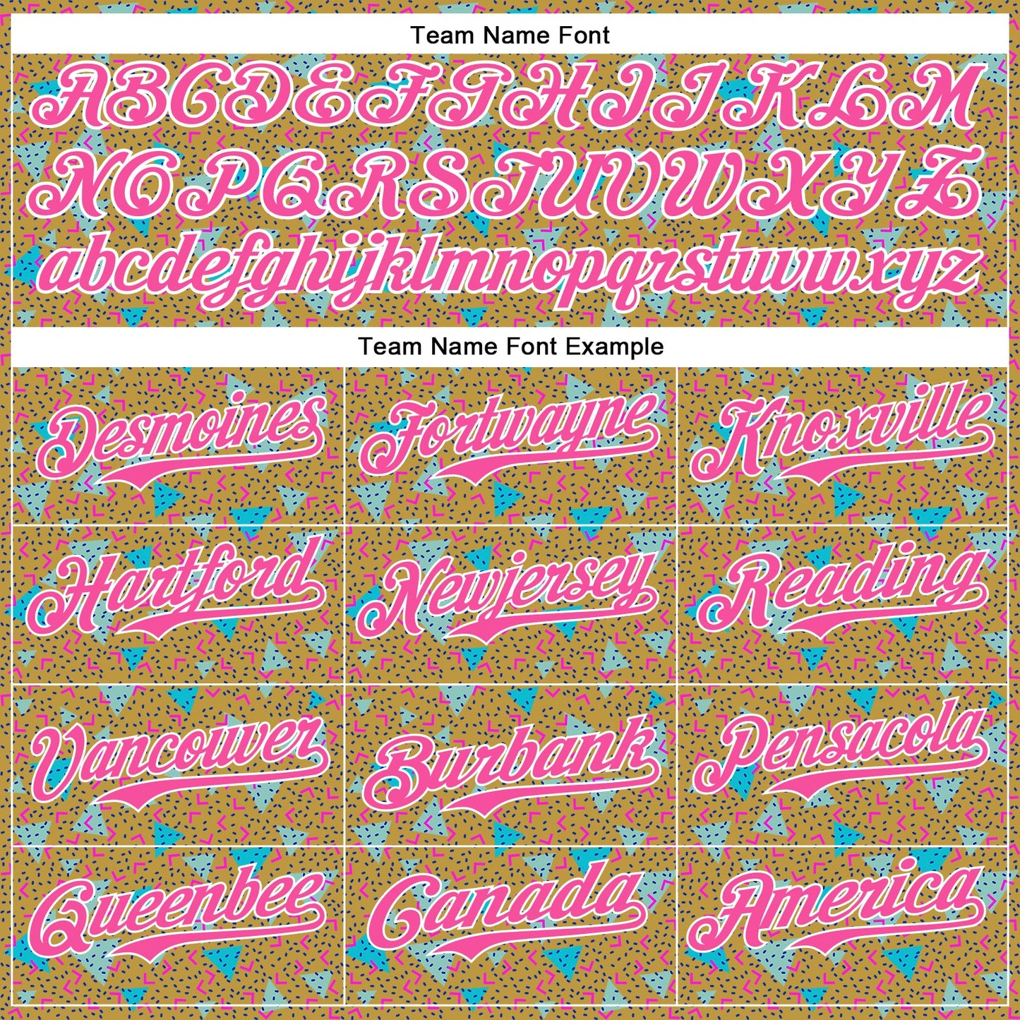 Custom Old Gold Pink-White 3D Pattern Design Geometric Shape Authentic Baseball Jersey view 4