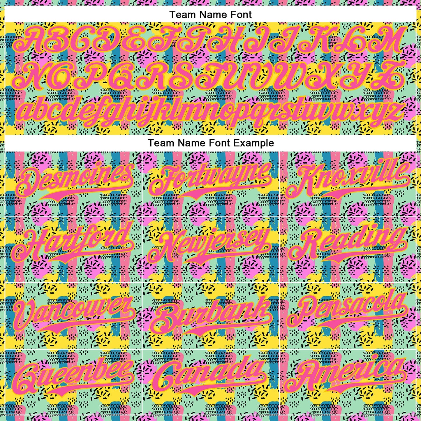 Custom Green Pink-Yellow 3D Pattern Design Color Brush Blocks Authentic Baseball Jersey view 4