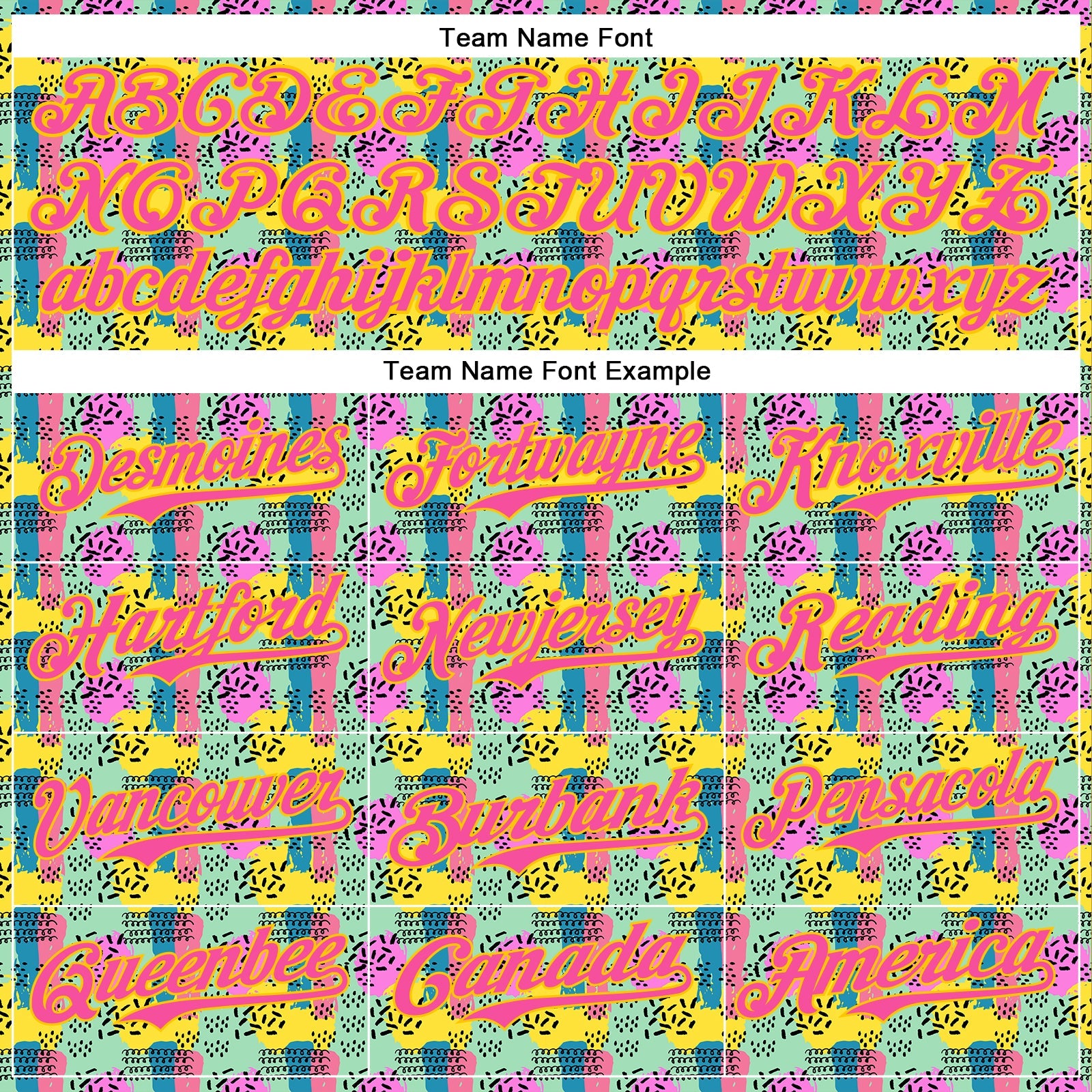 Custom Green Pink-Yellow 3D Pattern Design Color Brush Blocks Authentic Baseball Jersey view 4