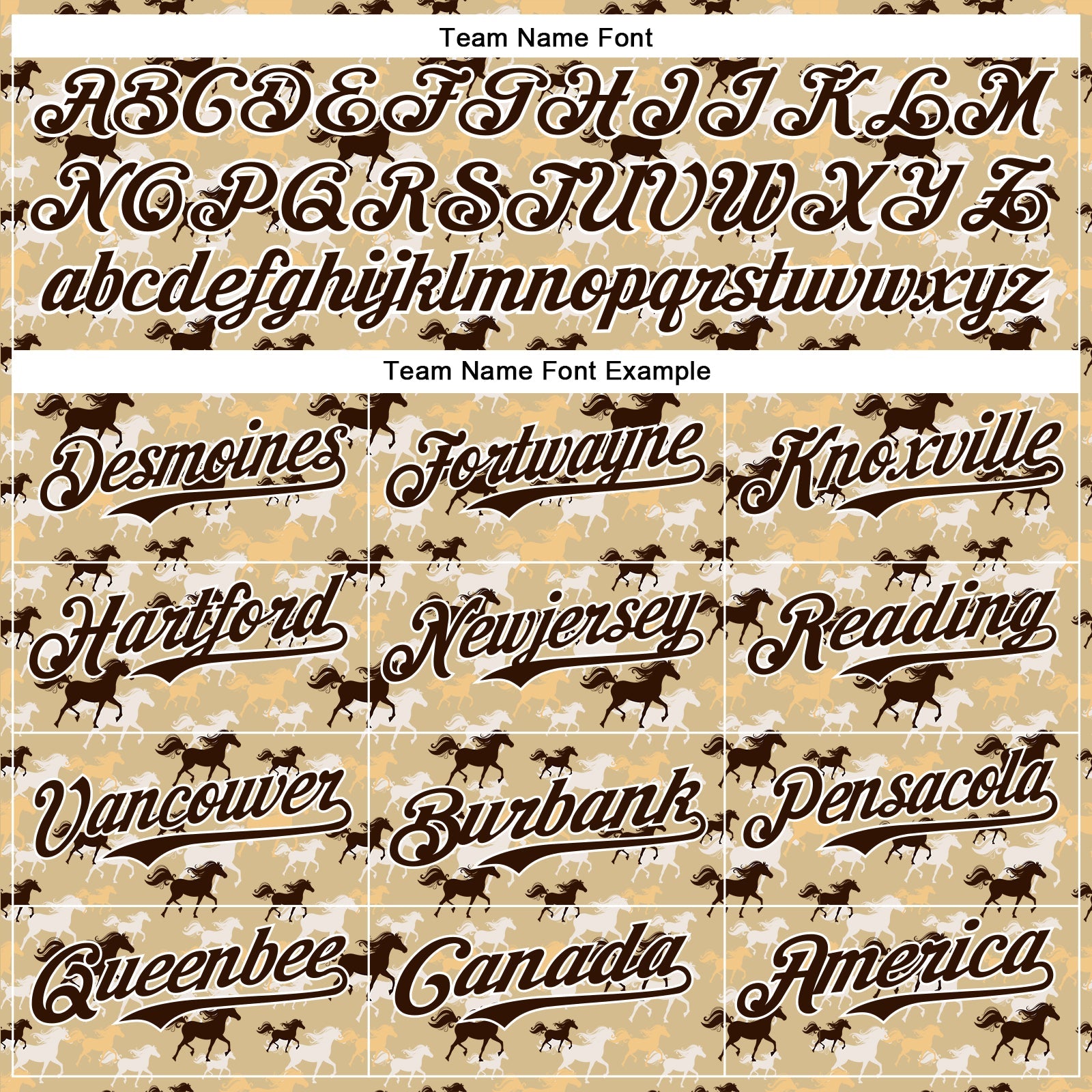 Custom Vegas Gold Brown-White 3D Pattern Design Animal Horse Authentic Baseball Jersey view 4