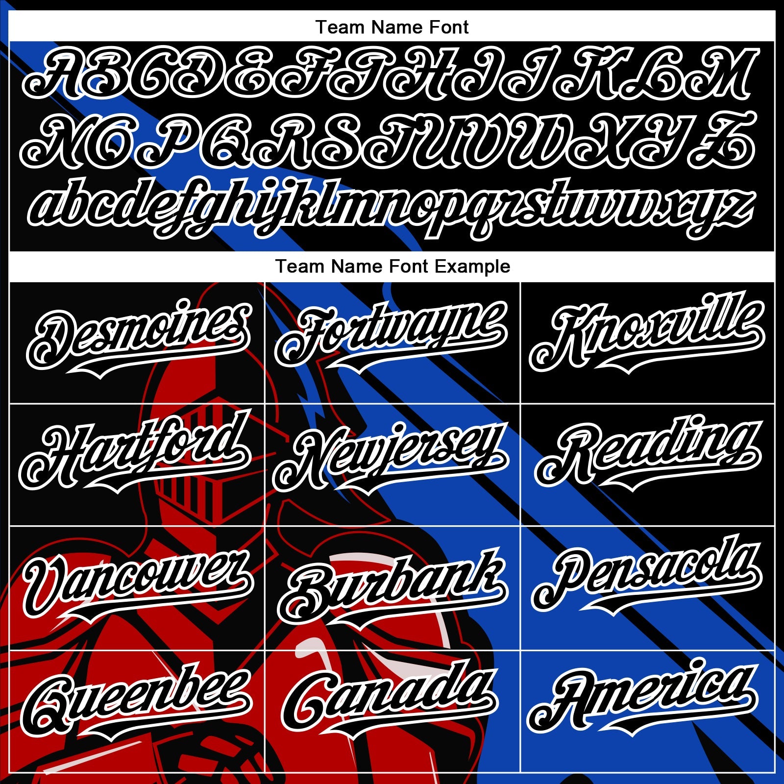 Custom Black Thunder Blue-Red 3D Pattern Design Knight Hero Art Authentic Baseball Jersey view 4