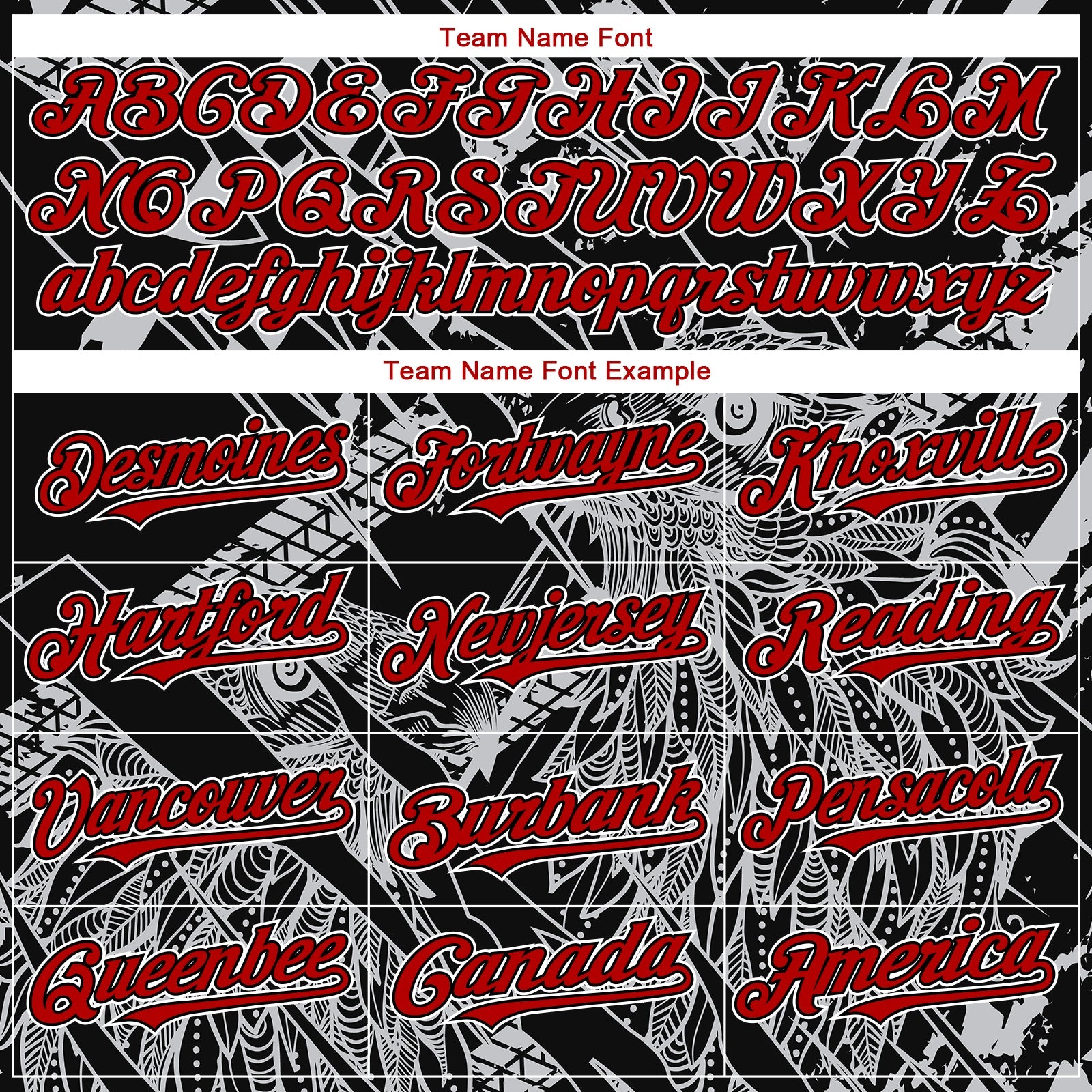 Custom Black Red-White 3D Pattern Design Animal Eagle Authentic Baseball Jersey view 4
