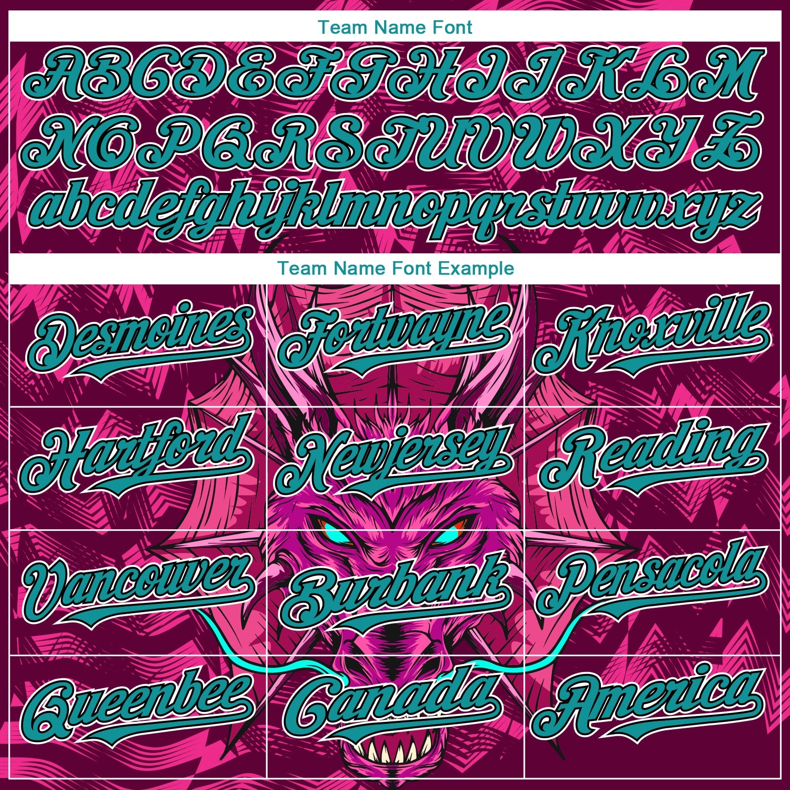 Custom Crimson Teal-Black 3D Pattern Design Animal Dragon Authentic Baseball Jersey view 4