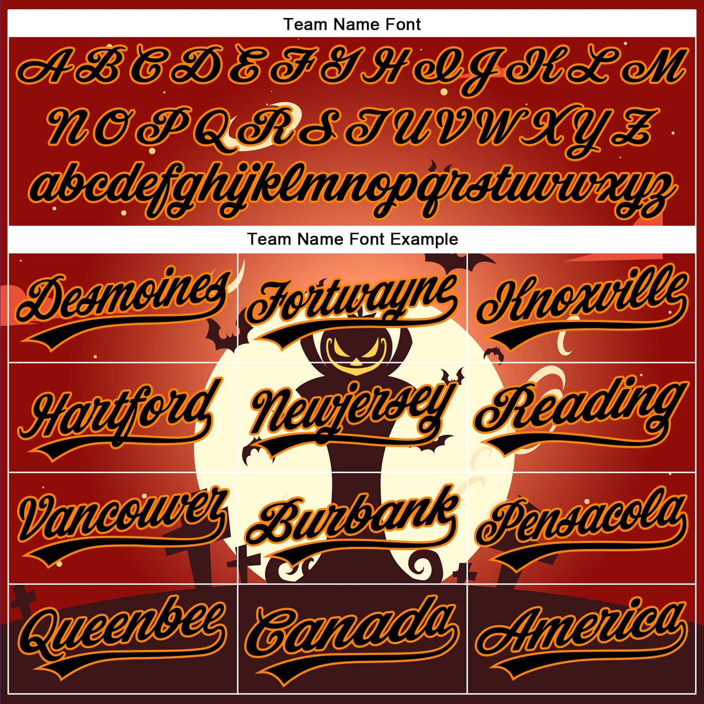 Custom Orange Black-Bay Orange 3D Pattern Halloween Authentic Baseball Jersey view 4