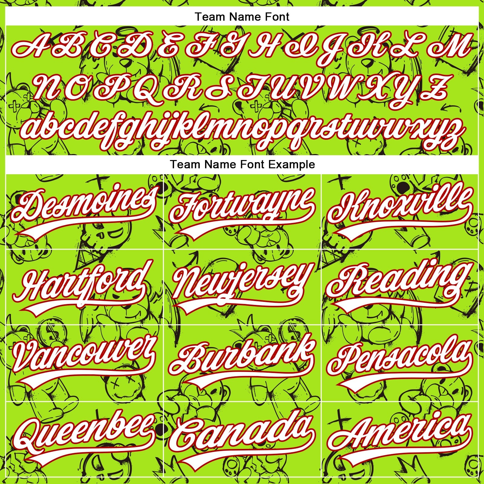 Custom Neon Green White-Red 3D Pattern Halloween Authentic Baseball Jersey view 4