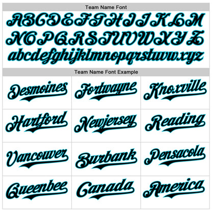 Custom White Black-Lakes Blue 3D Pattern Design Vintage Tattoos Authentic Baseball Jersey view 4