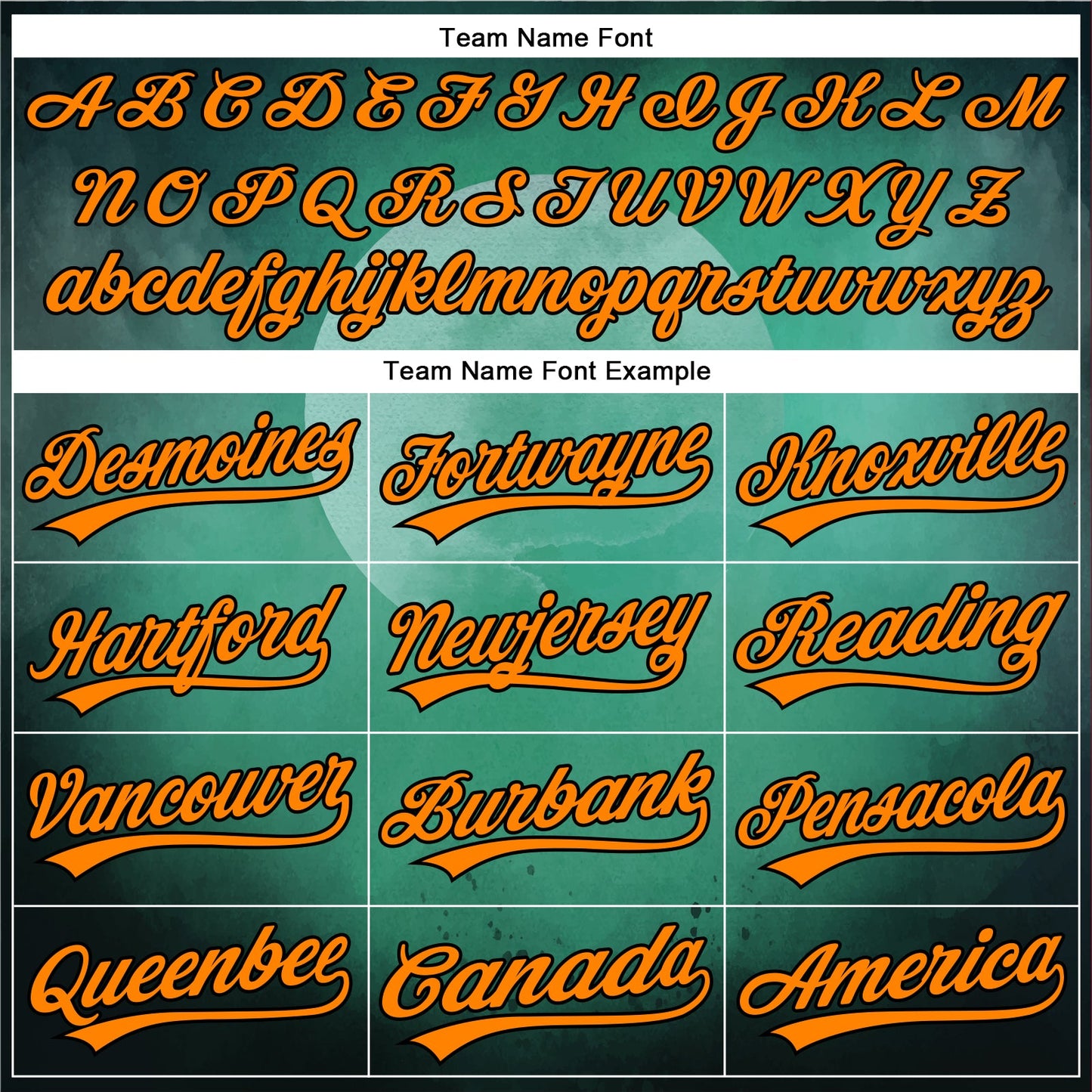 Custom Green Bay Orange-Black 3D Halloween Authentic Baseball Jersey view 4