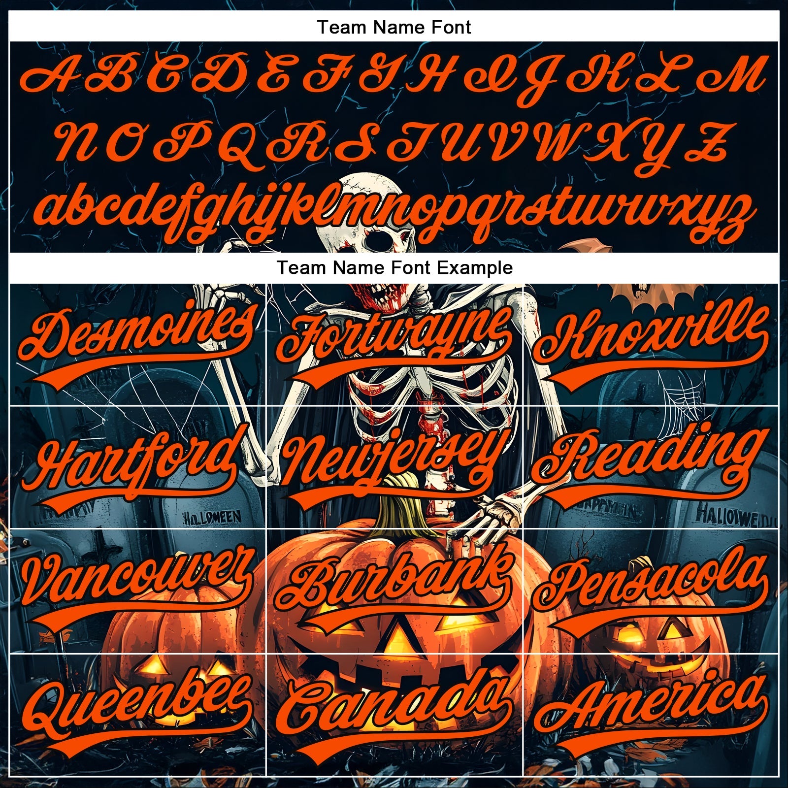 Custom Black Orange 3D Halloween Authentic Baseball Jersey view 4