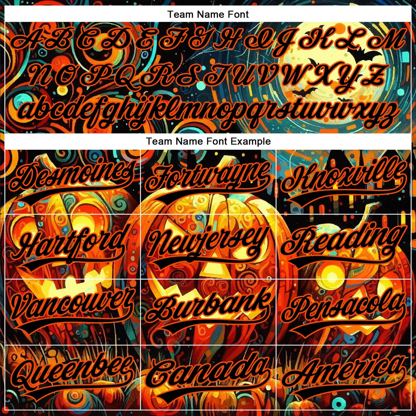 Custom Black Orange 3D Halloween Authentic Baseball Jersey view 4