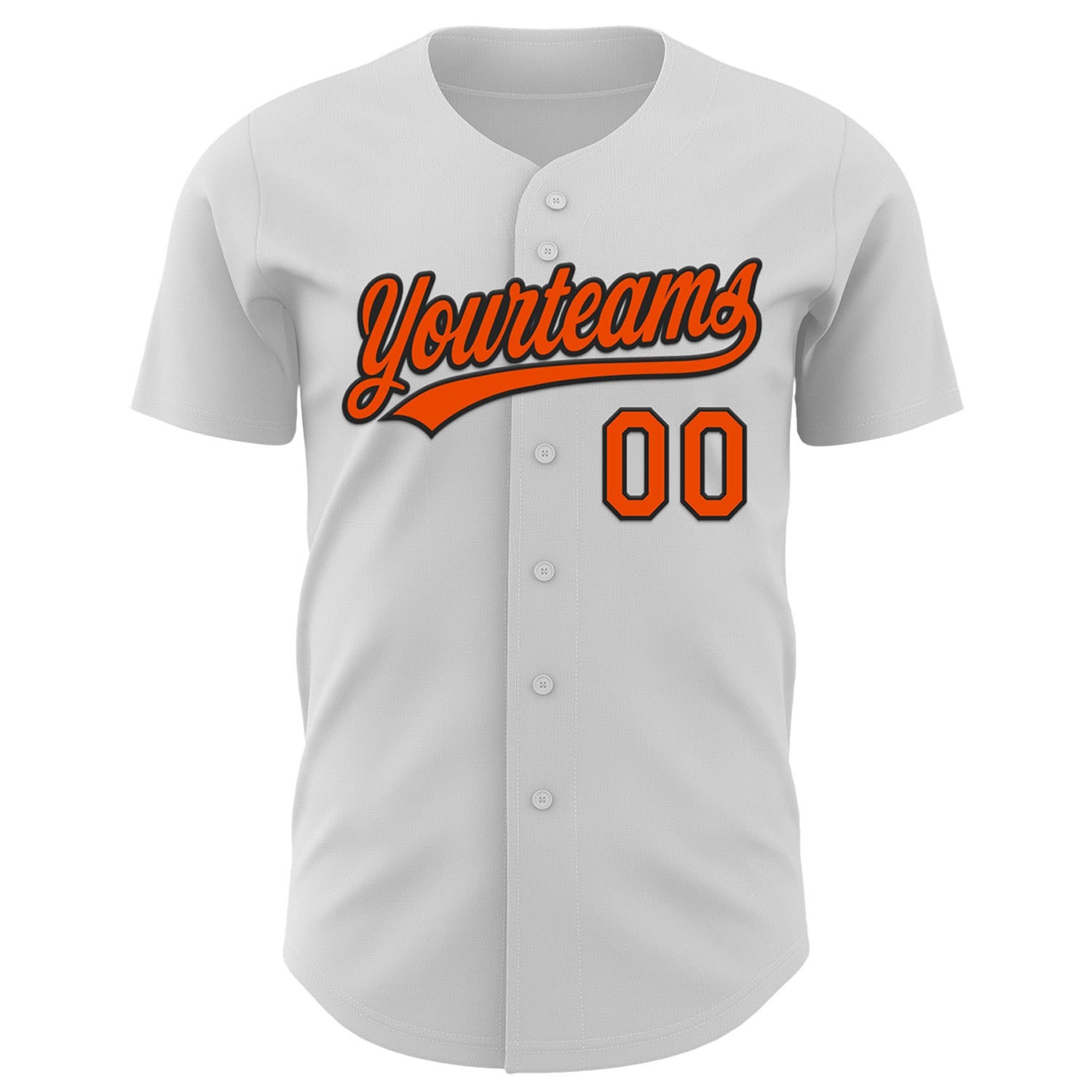 Custom White Orange-Black 3D Halloween Authentic Baseball Jersey view 2