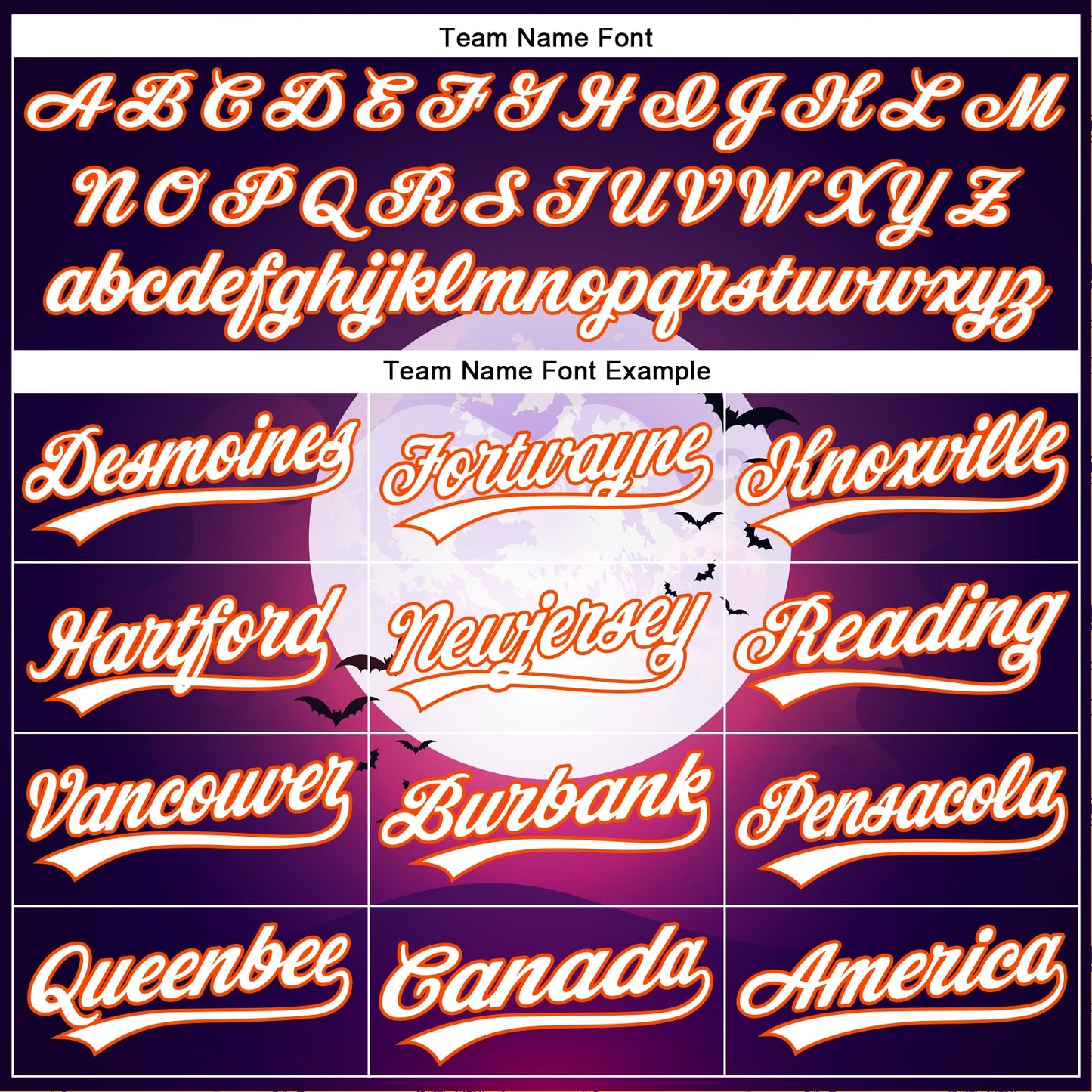 Custom Purple White-Orange 3D Halloween Authentic Baseball Jersey view 4