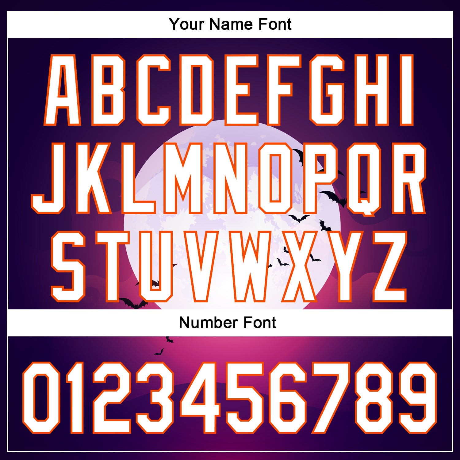 Custom Purple White-Orange 3D Halloween Authentic Baseball Jersey view 5