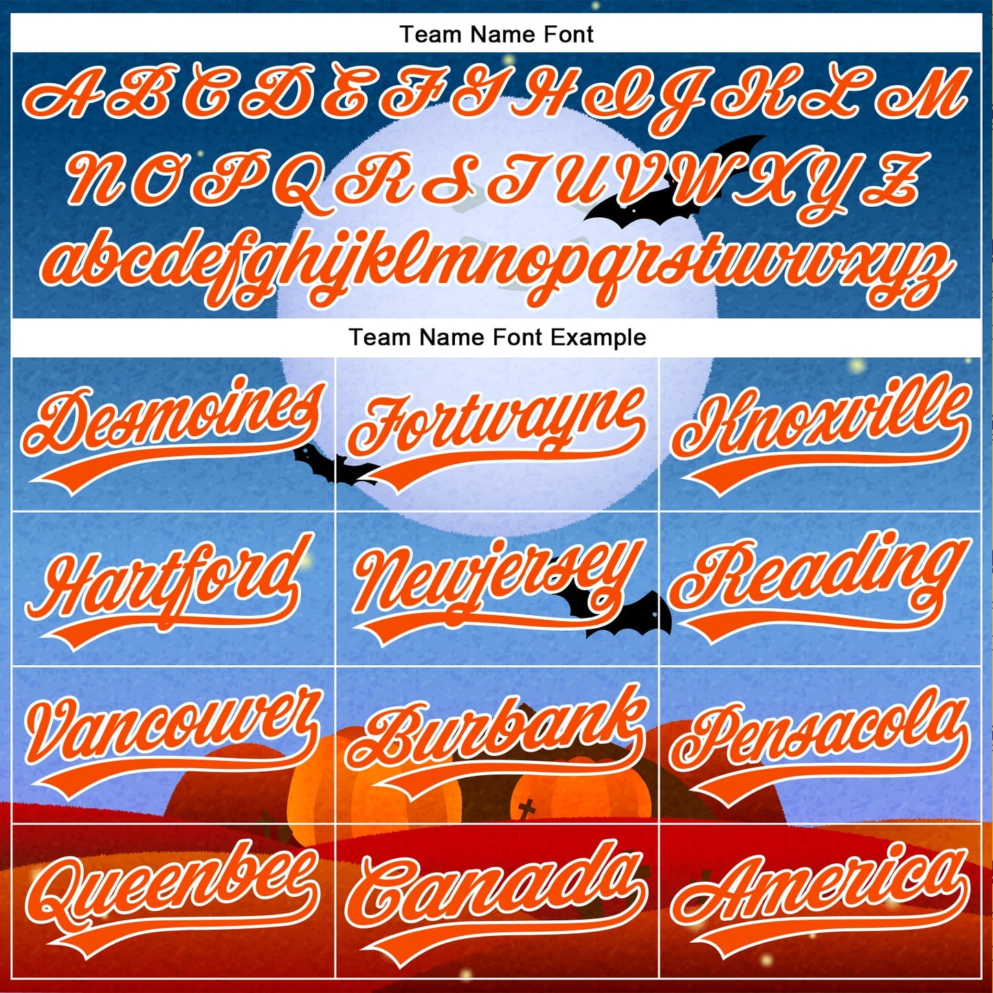 Custom Blue Orange-White 3D Halloween Authentic Baseball Jersey view 4