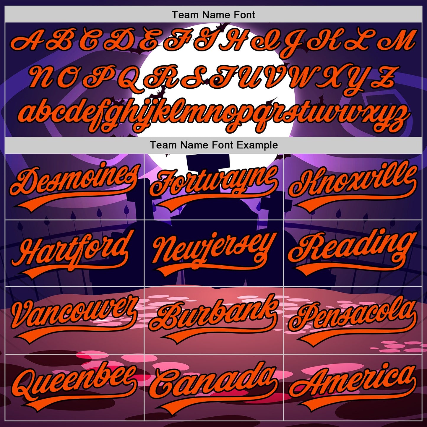 Custom Purple Orange-Black 3D Halloween Authentic Baseball Jersey view 4