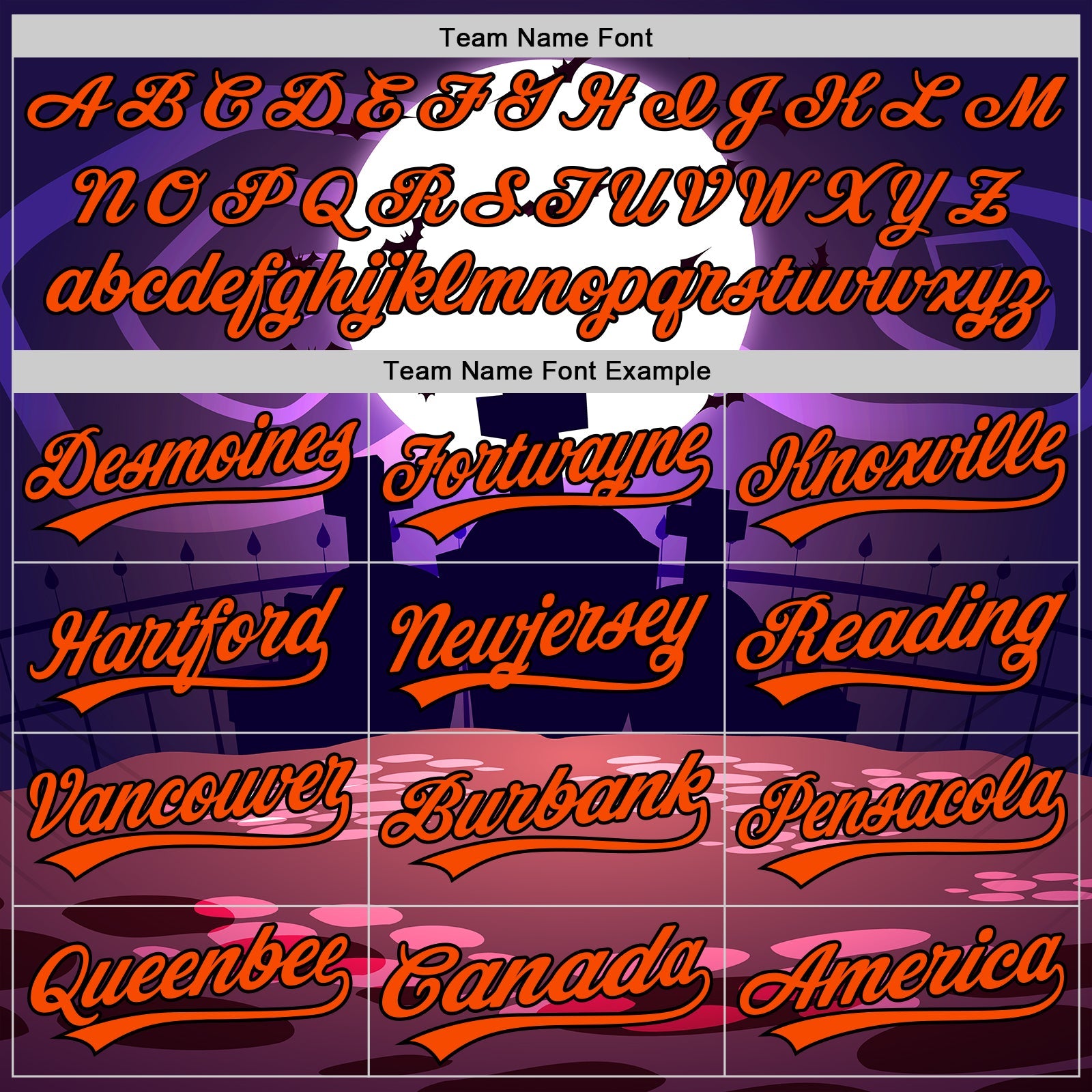 Custom Purple Orange-Black 3D Halloween Authentic Baseball Jersey view 4
