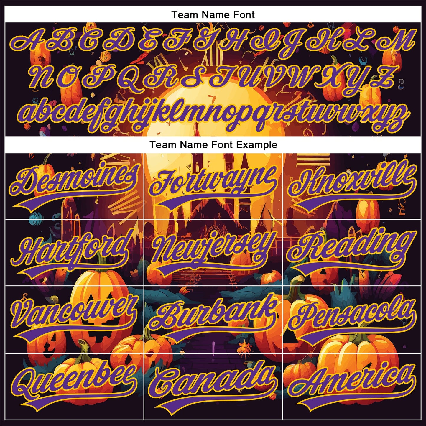 Custom Black Purple-Yellow 3D Halloween Authentic Baseball Jersey view 4