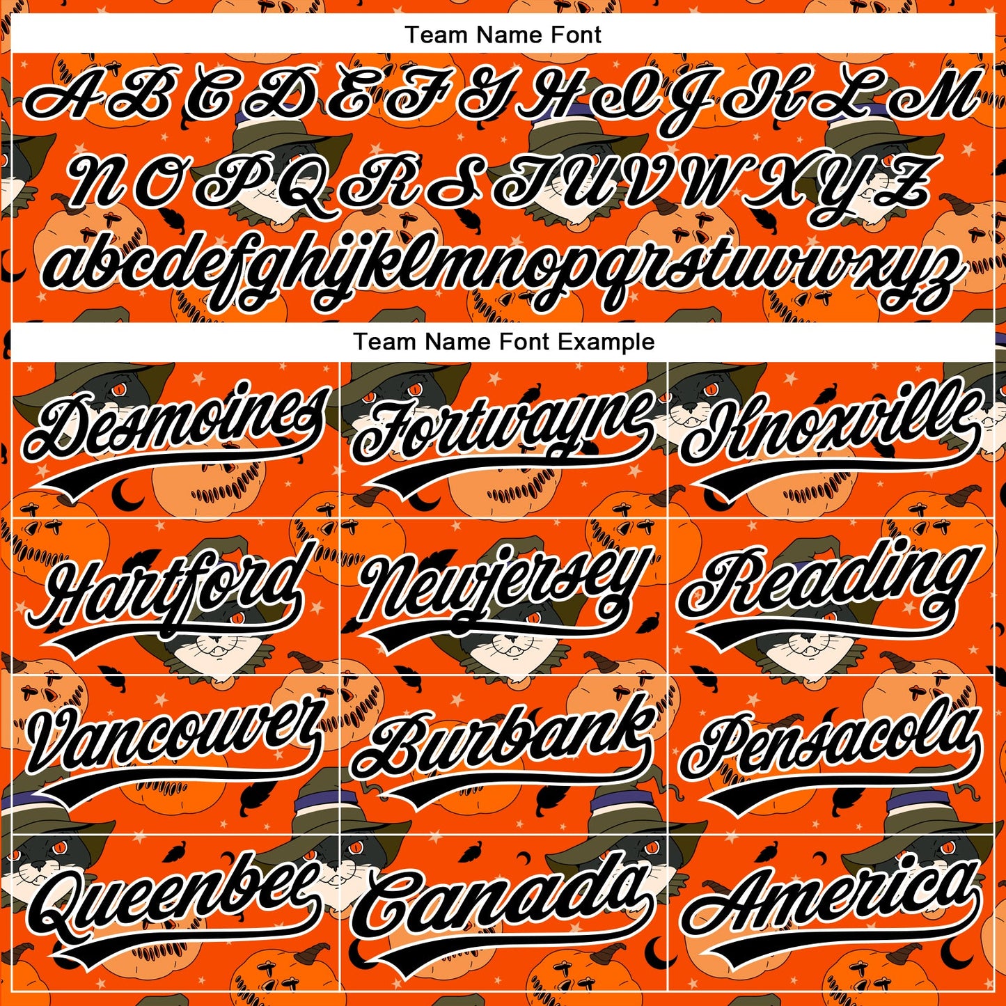 Custom Orange Black-White 3D Halloween Authentic Baseball Jersey view 4